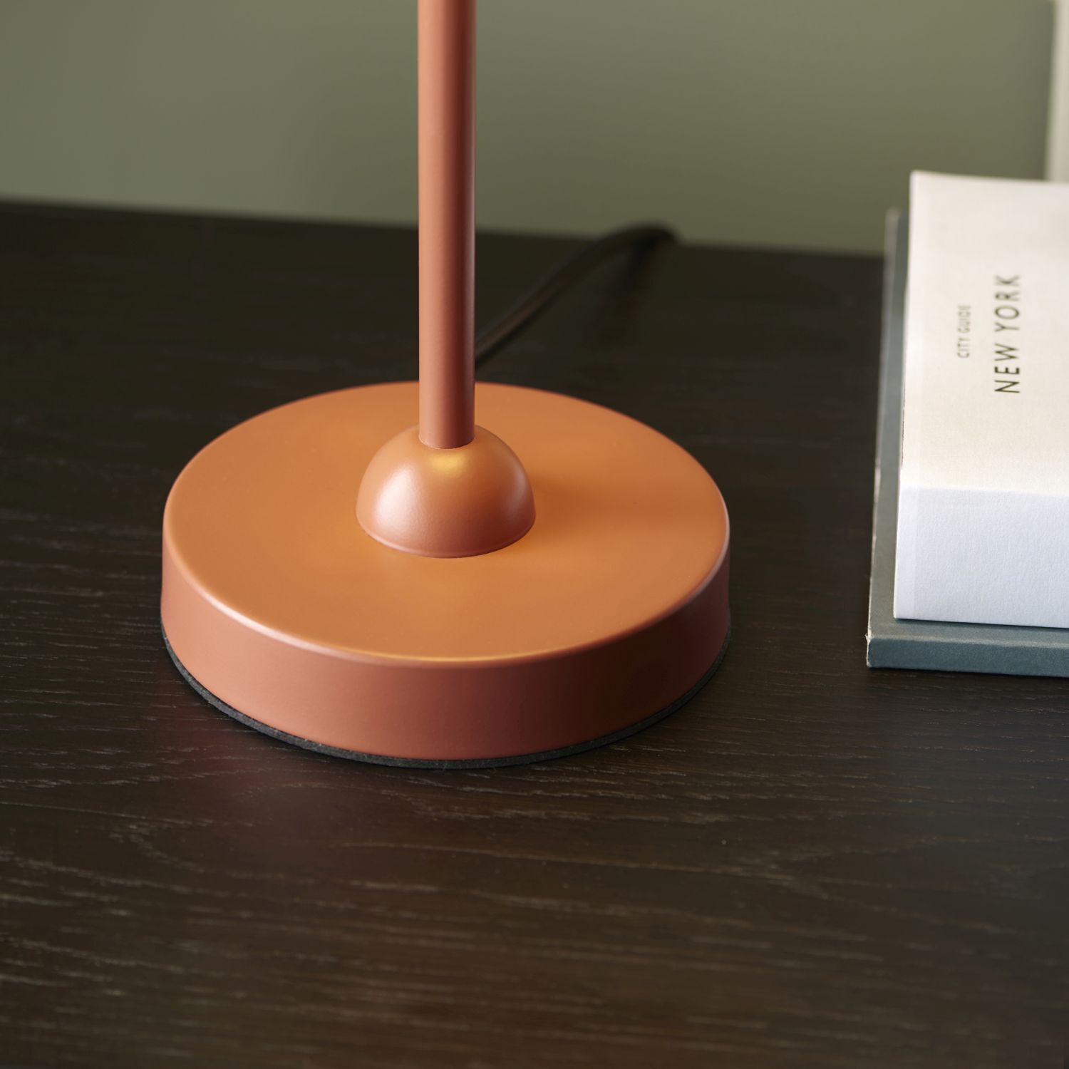 Pilzlampe Metall 41 cm in Terracotta E14 Kabelschalter