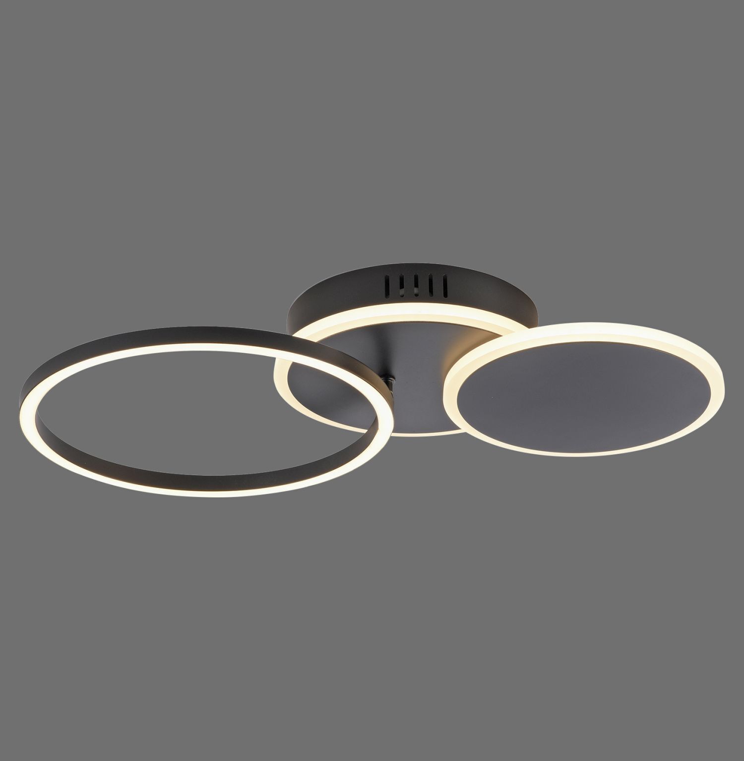 LED Deckenlampe Schwarz Metall warmweiß 26 W beweglich Deckenleuchte, Leuchte, Deckenventilator, Gerät, Elektrisches Gerät