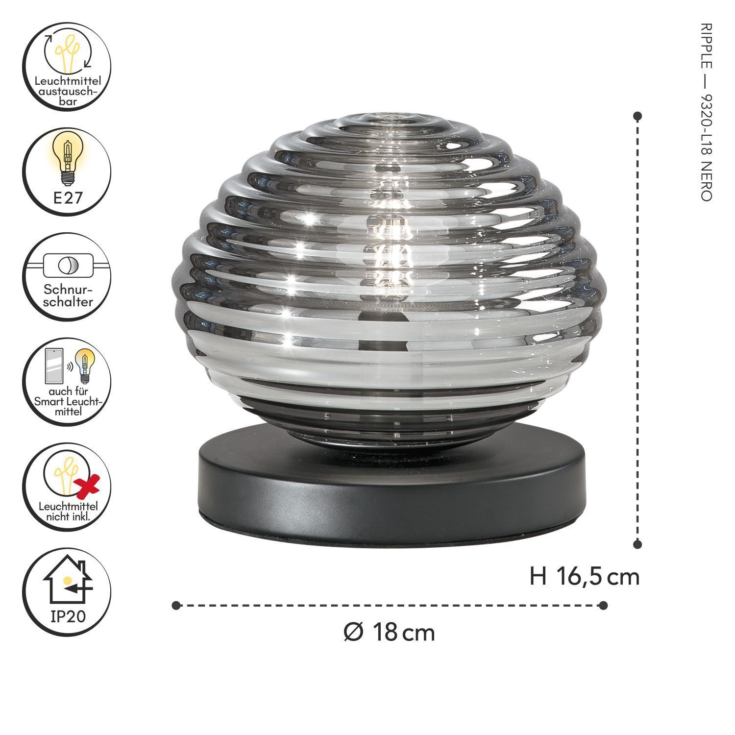 Sphäre, Lampe, Tischlampe
