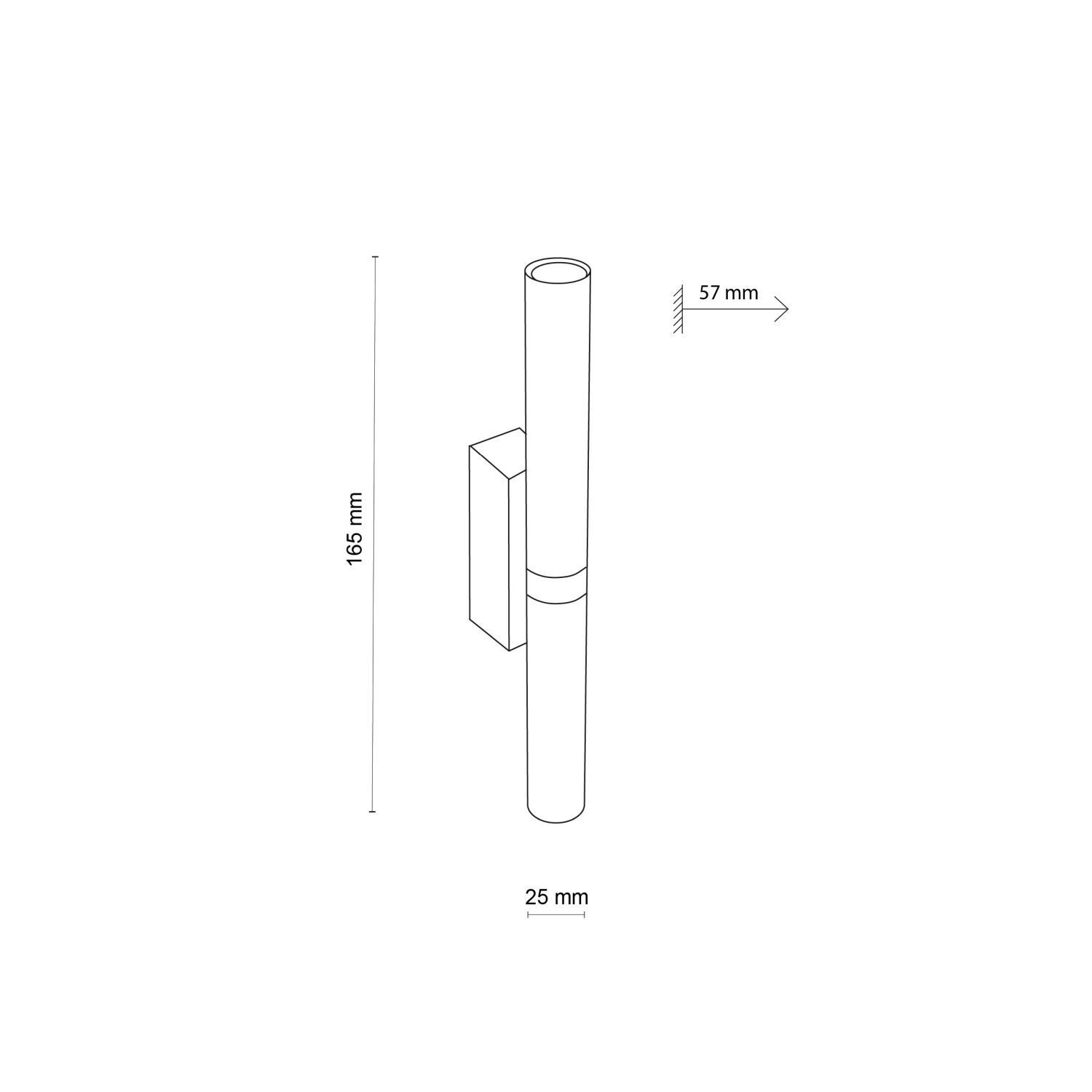 Wandlampe Up Down H: 16,5 cm B: 2,5 cm 2x G9 Metall