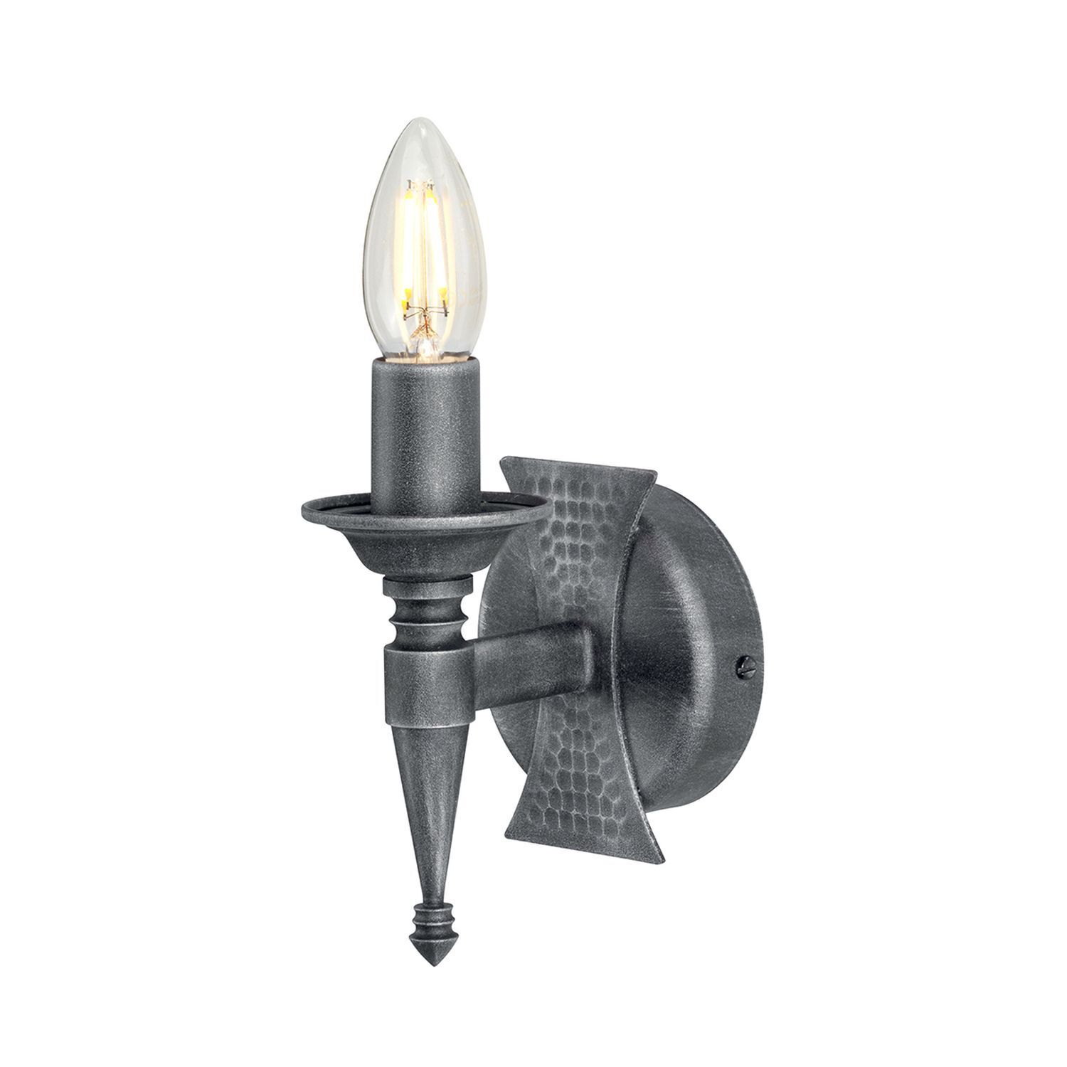 Wandleuchte CAMELOT 7 Eisen in Silber Antik Lampe