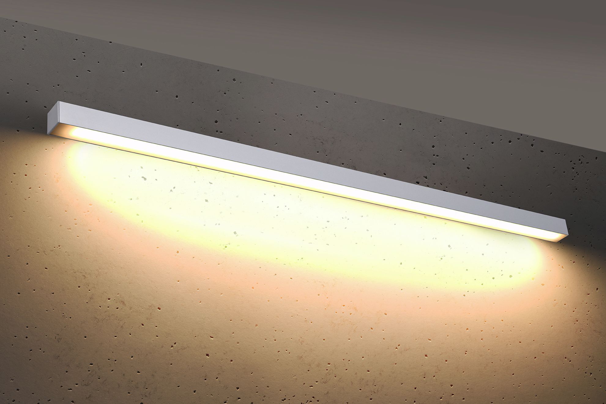 LED Wandlampe 150 cm lang 3000 K 4940 lm Weiß Downlight