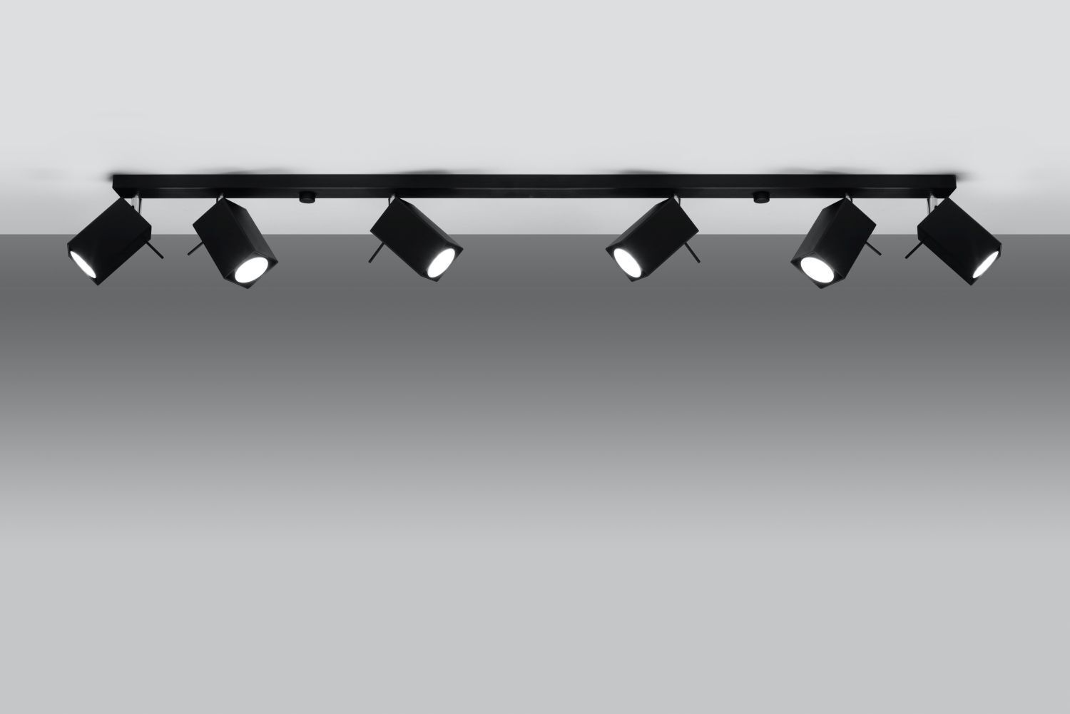 Schwarzer Deckenstrahler FALERIA 120 cm lang 6x GU10