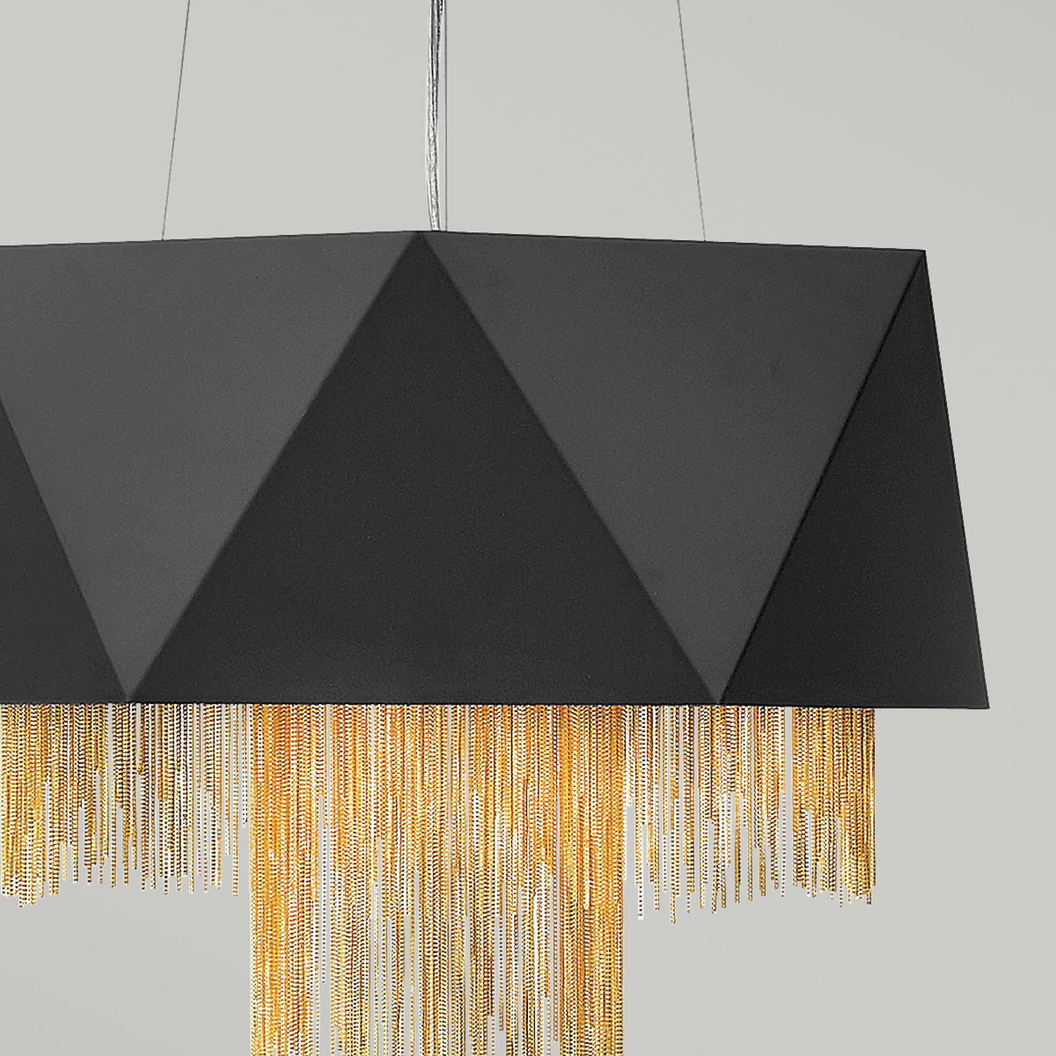Hängelampe Modern Design Schwarz Gold Metall VENINA