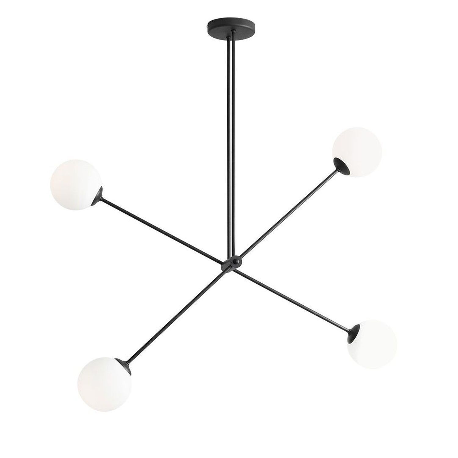 Deckenlampe Modern Glas Metall H:120 cm E14 wohnlich