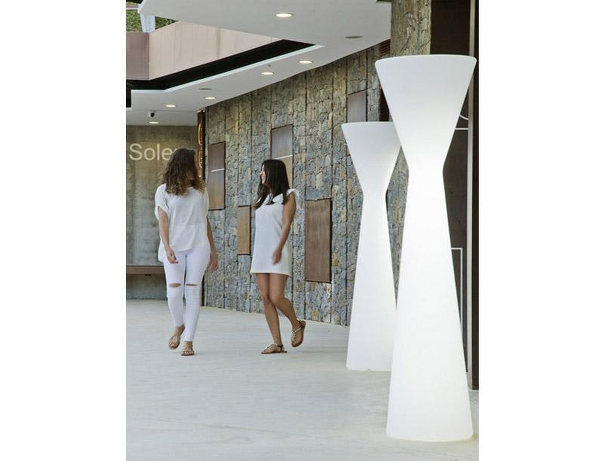 LED Dekolampe außen IP65 170 cm Weiß 6000 K Säulen-Design