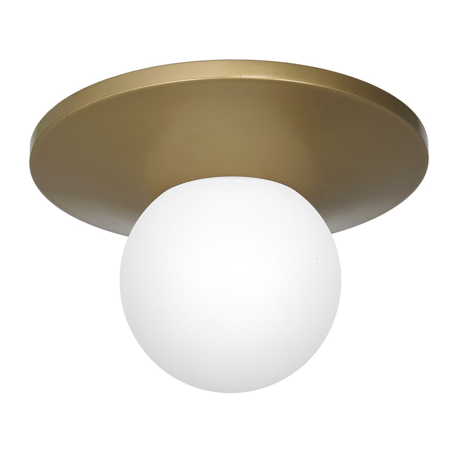 Deckenlampe Glas Metall in Gold Ø29 cm E14 blendarm