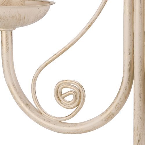 Tischlampe Shabby Weiß Metall H:36cm Rustikal