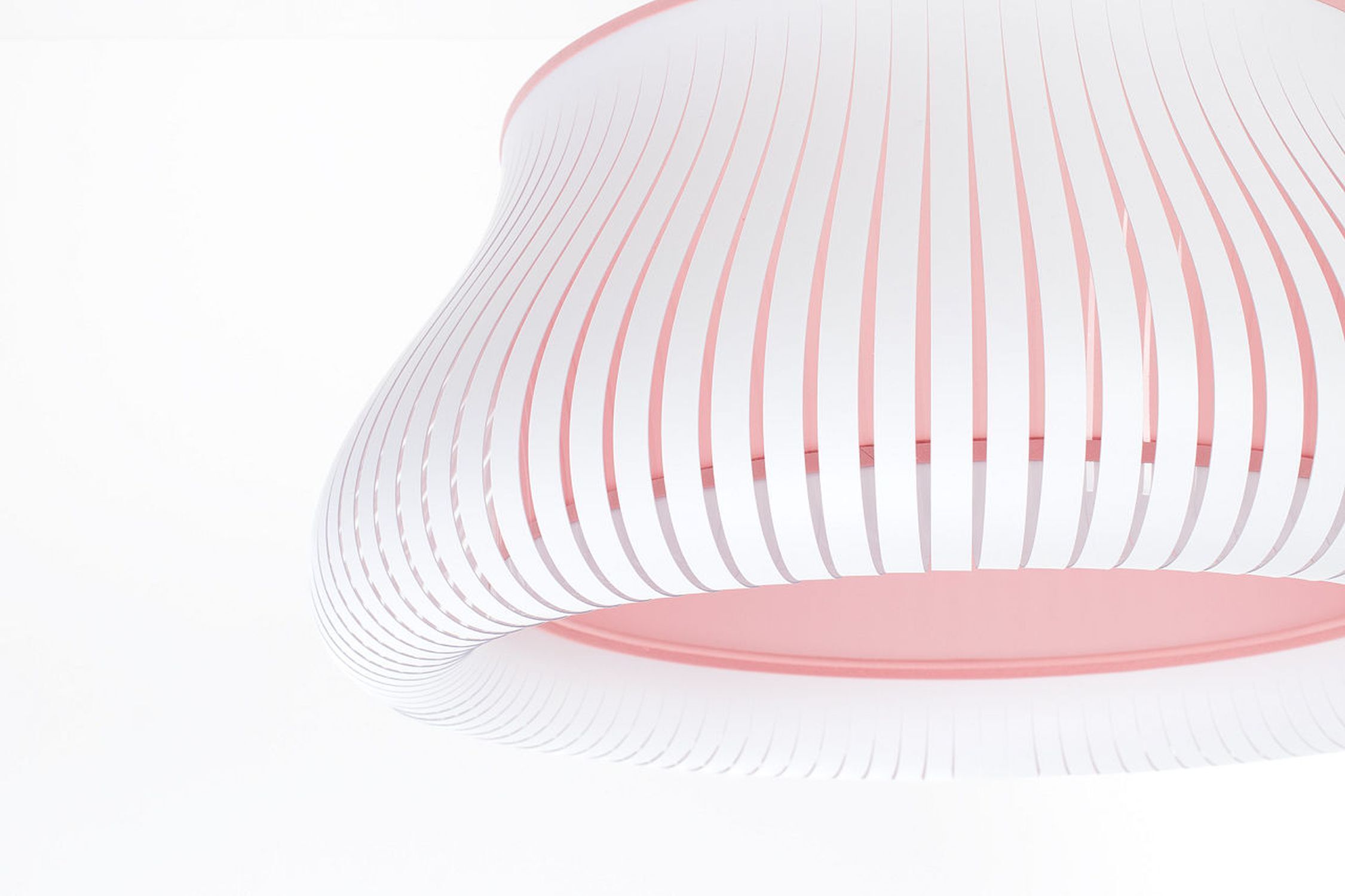 Hängelampe Weiß Rosa blendarm E27 Ø30 cm rund gemütlich Lampe, Lampenschirm