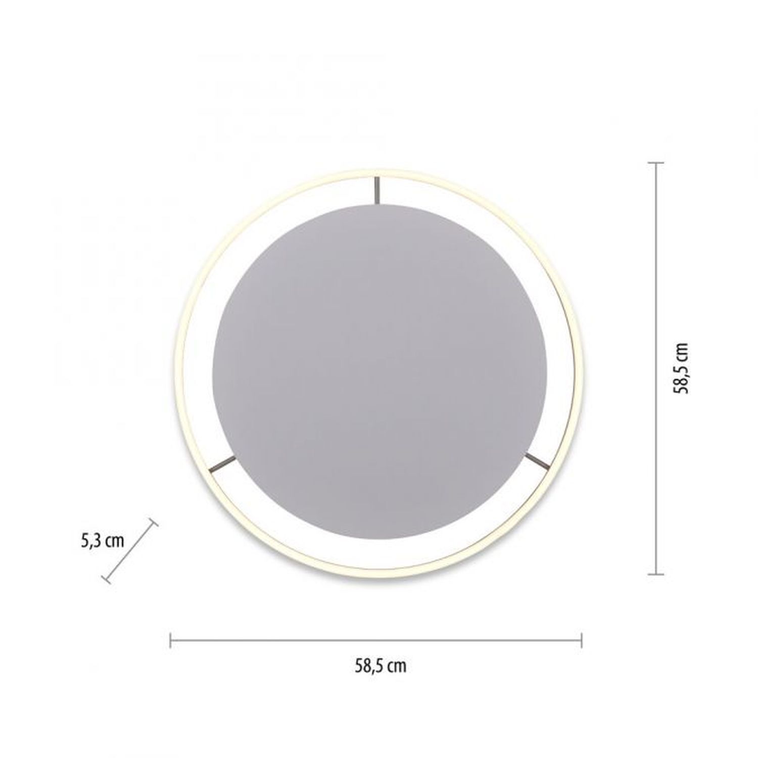 LED Deckenlampe dimmbar Aluminium Ø58,5 cm 3650 lm 28 W