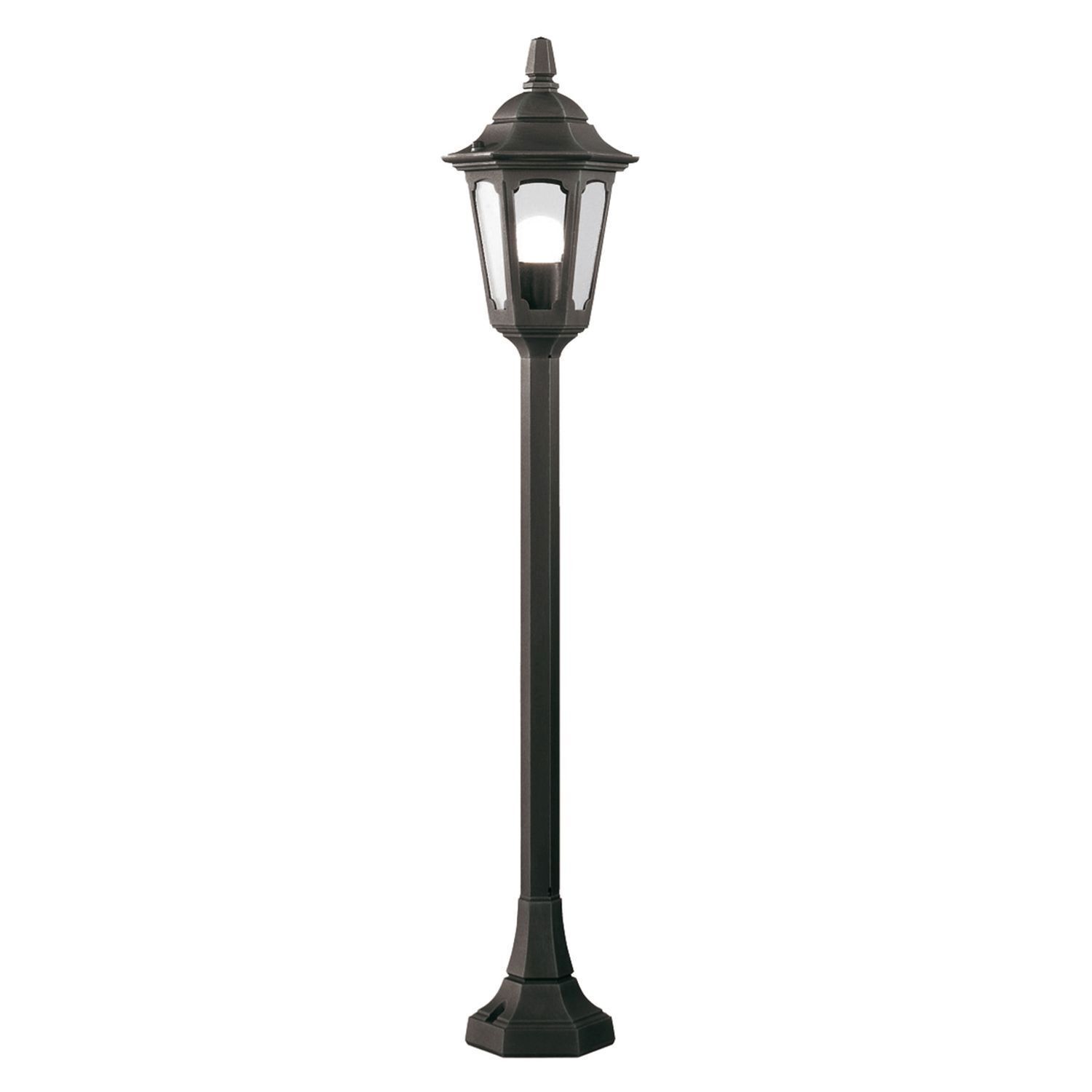Wegeleuchte Schwarz H:95cm Aluminium Rustikal