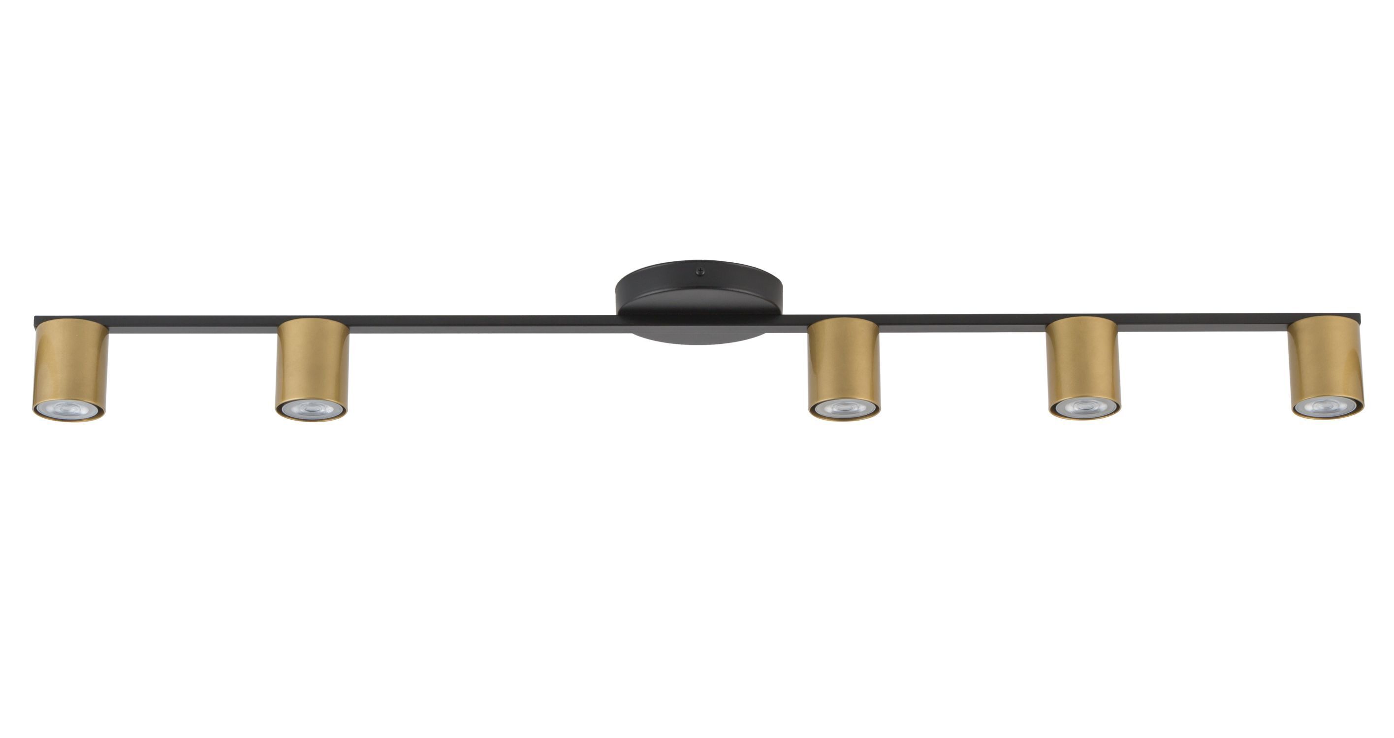 Deckenlampe Gold Schwarz 5-flammig 110 cm stylisch