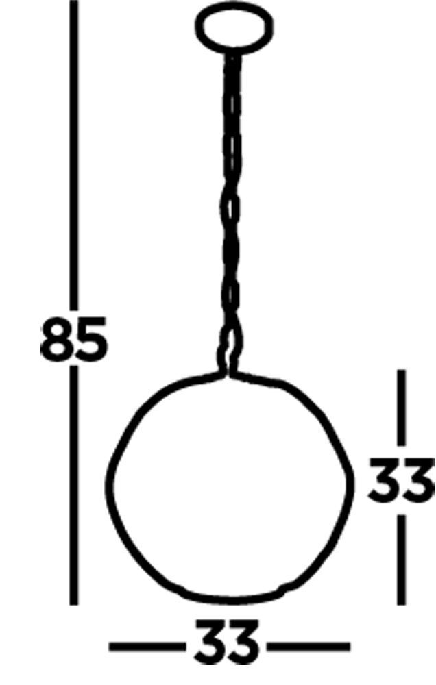 Hängelampe E27 Ø 31,5 cm in Schwarz Gold Metall HOWARD