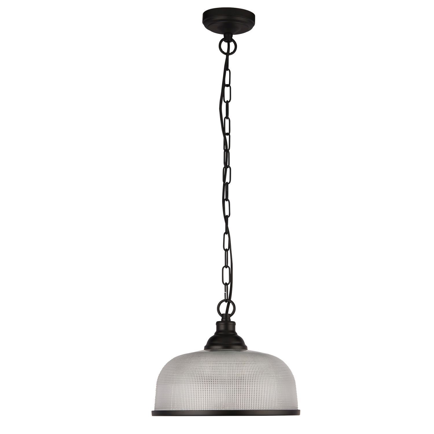 Hängeleuchte Schwarz Glas Metall Ø 27 cm H: max. 1,2 m