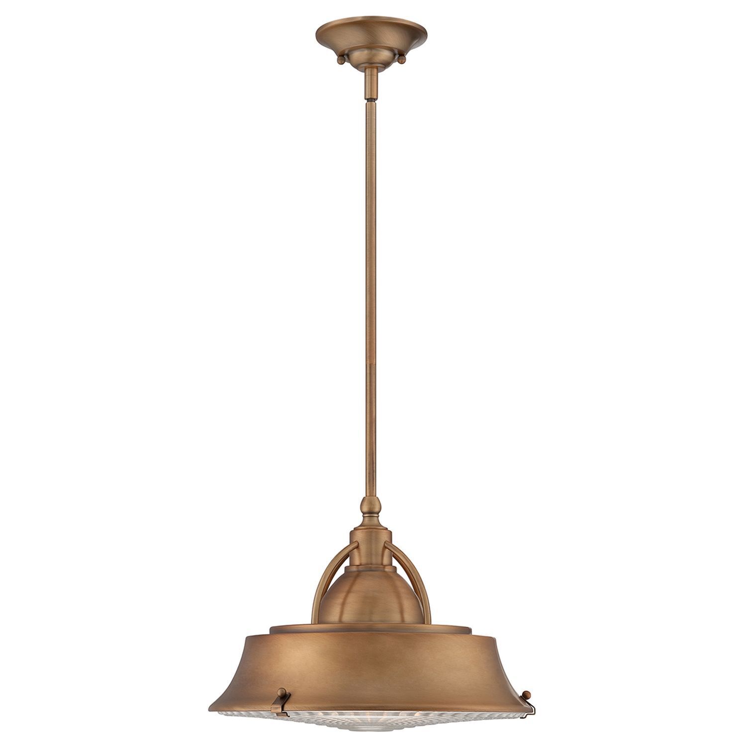Deckenleuchte Industrial Metall Glas in Kupfer antik