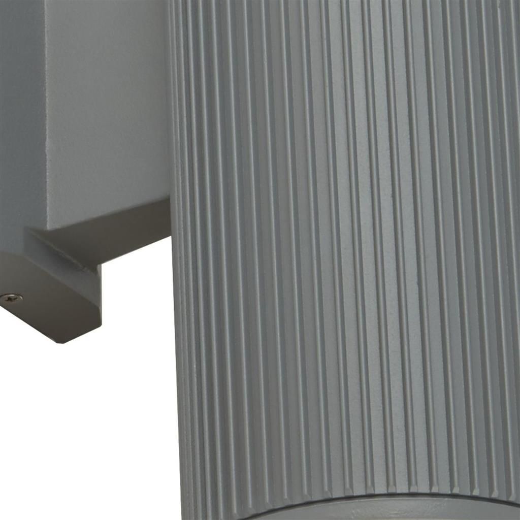 Außenlampe Wand IP54 Downlight E27 Grau Glas Aluminium
