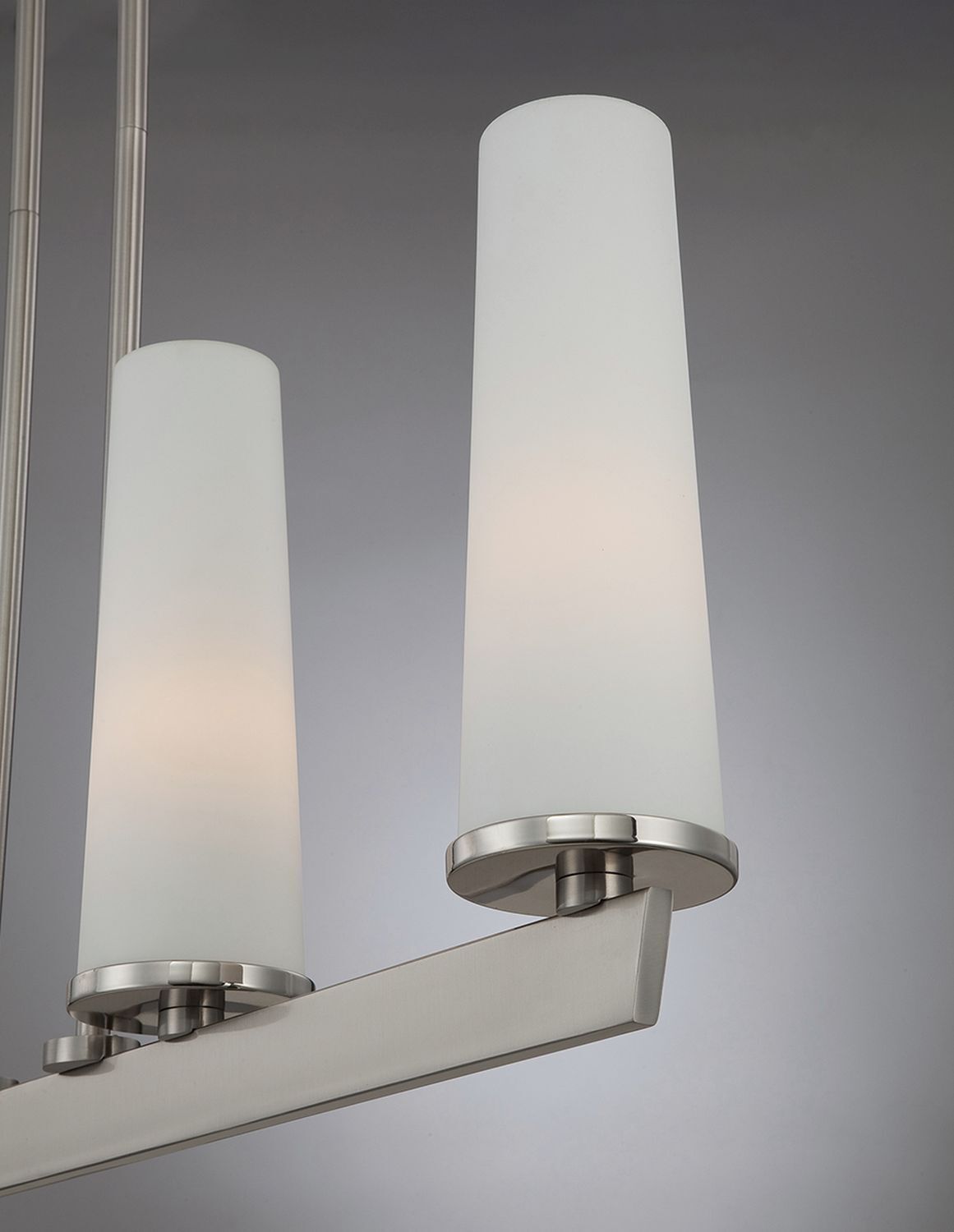 Deckenlampe Metall Glas Modern in Nickel Weiß LEDIBEL