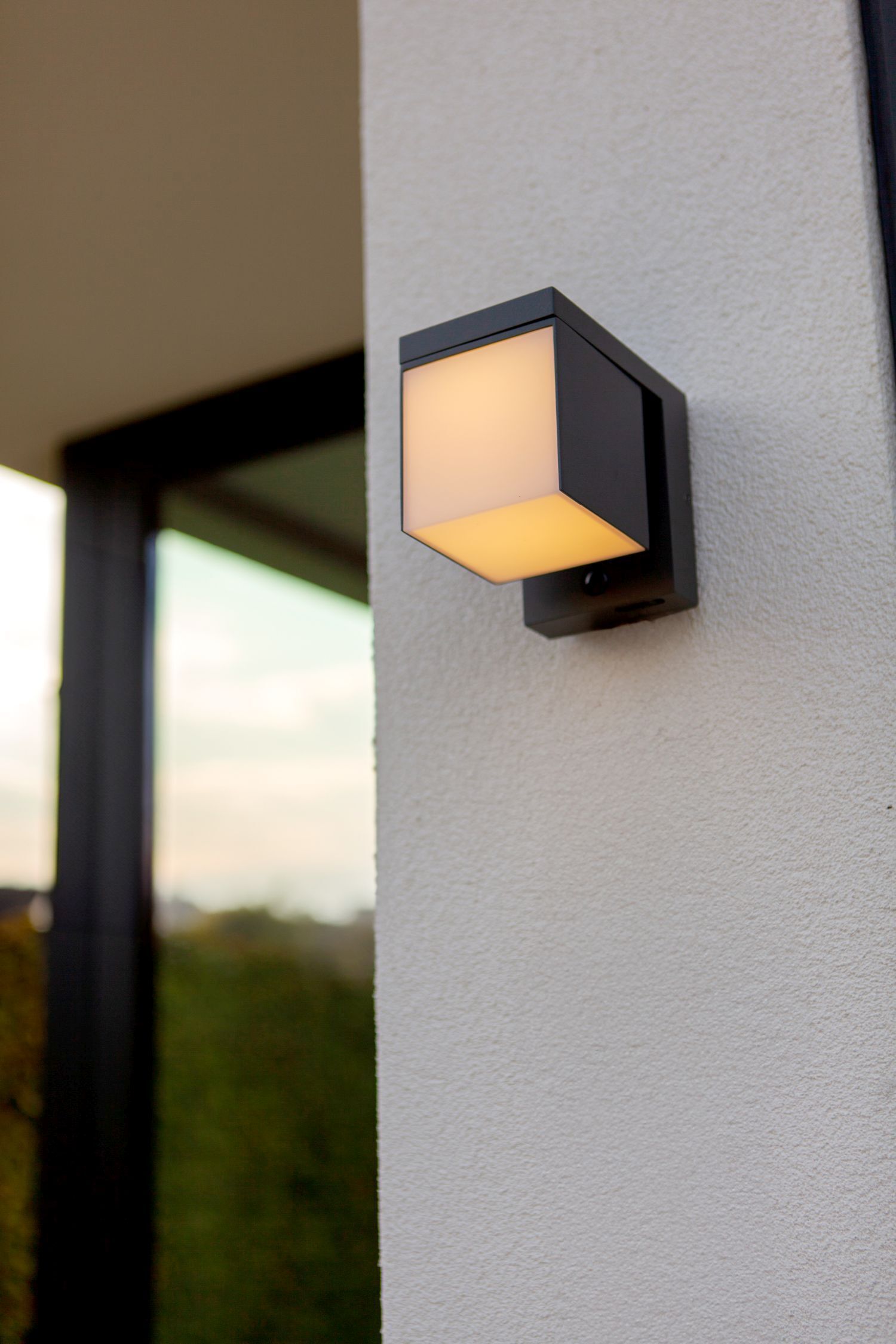 LED Solar Wandleuchte Bewegungsmelder IP54 H:13,5 cm