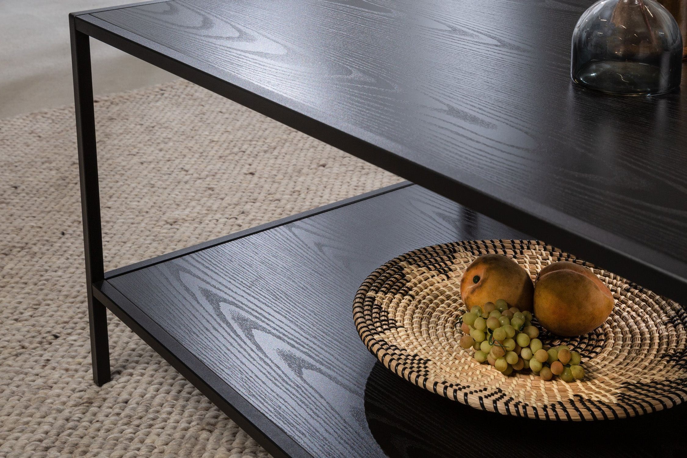 Couchtisch mit Stauraum Schwarz 120 x 60 cm rechteckig Couchtisch mit Stauraum Schwarz 120 x 60 cm rechteckig