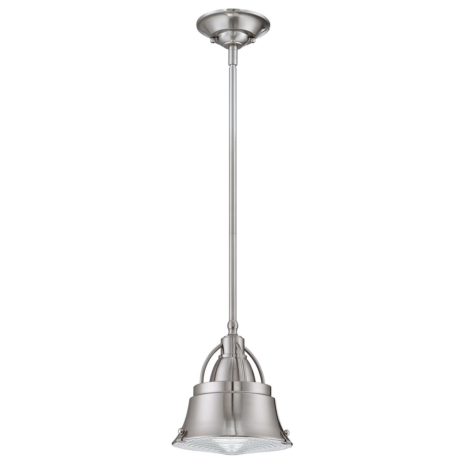 Deckenlampe Industrial Metall Glas in Nickel DEBIELA