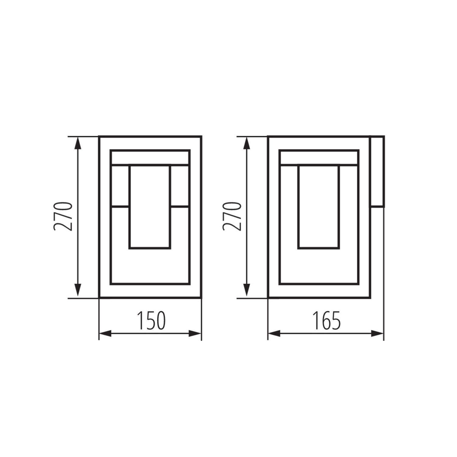 Wandlampe Außen Modern eckig IP44 in Rostbraun E27