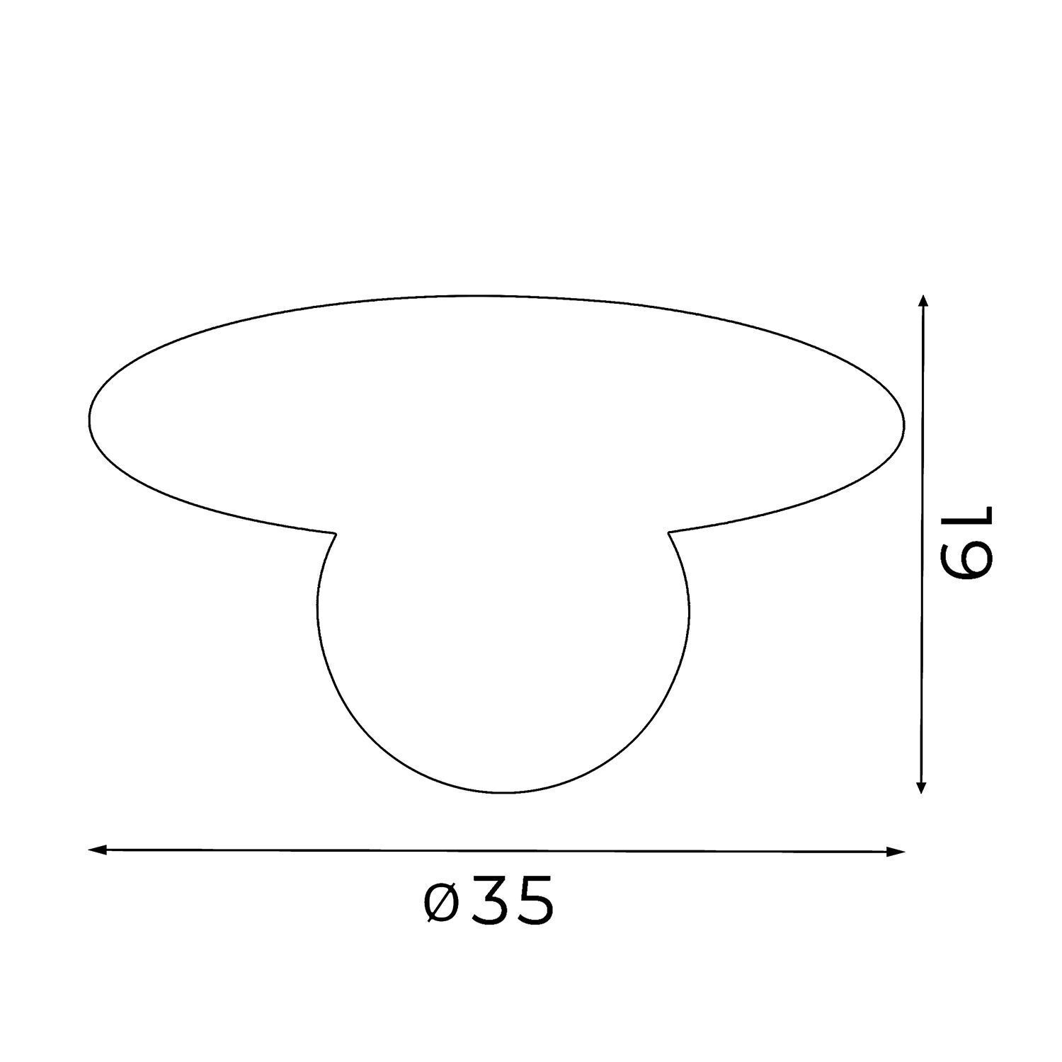 Deckenleuchte Glas Metall Weiß Ø35 cm rund E14 blendarm