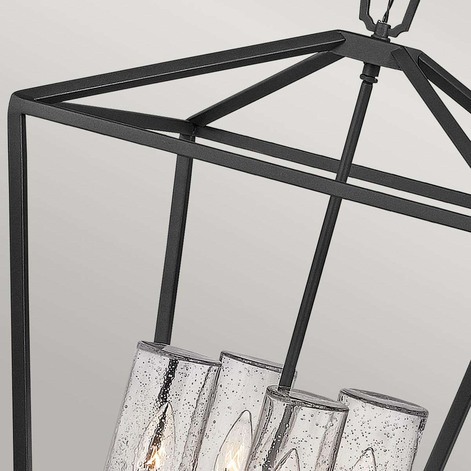 Pendelleuchte außen Aluminium Glas E14 IP44 Schwarz Vintage