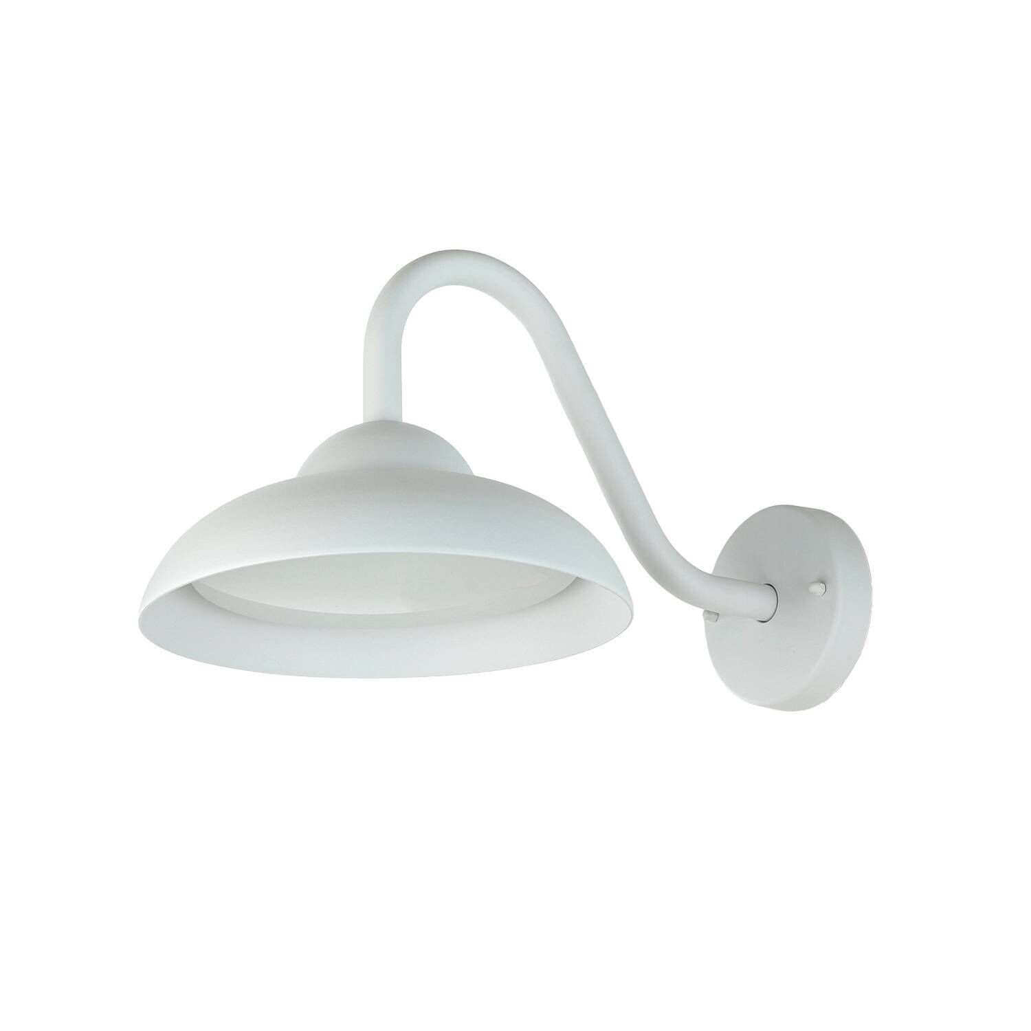 Wandleuchte, Außenlampe, Metall, Weiß, Schwenkarm