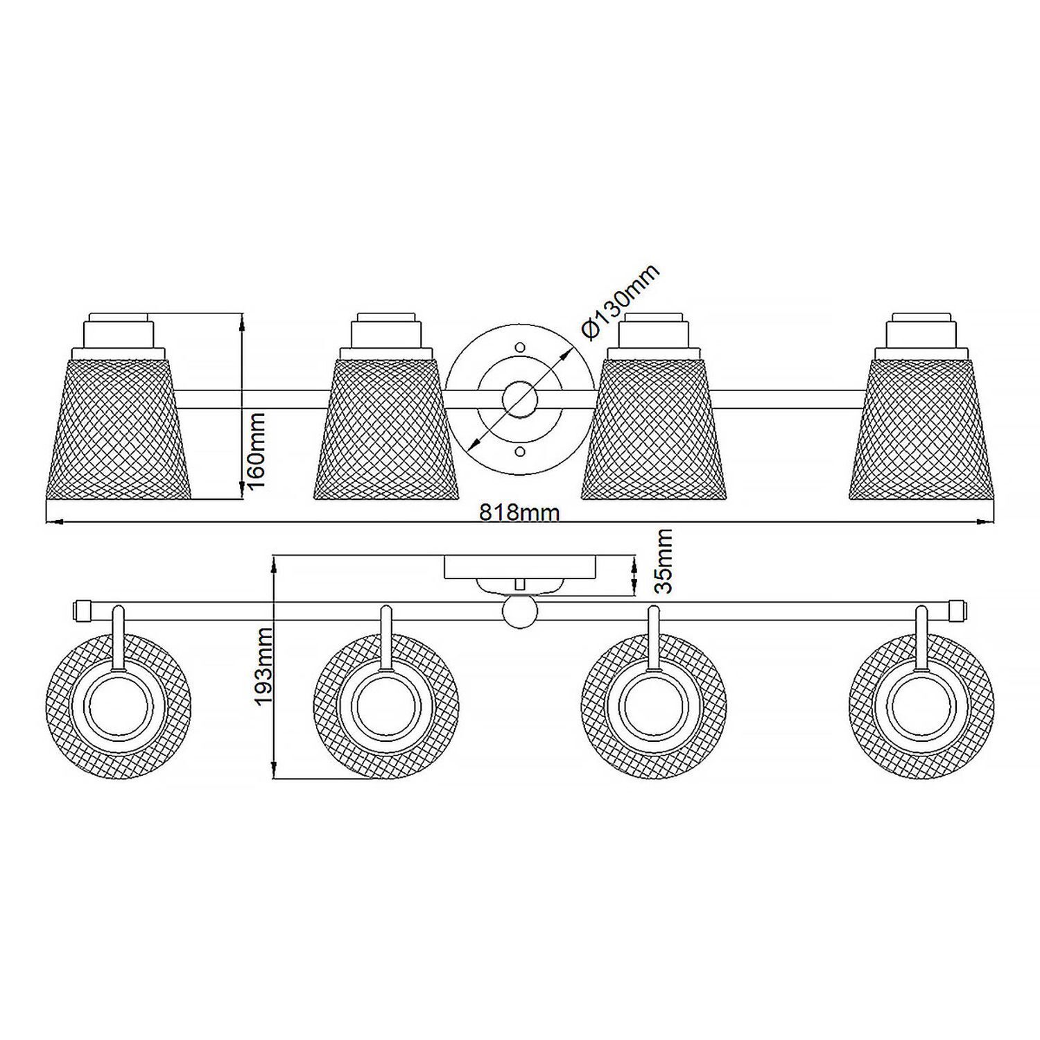 Badezimmerlampe LED G9 IP44 3000 K L: 81,8 cm Chrom VARDA