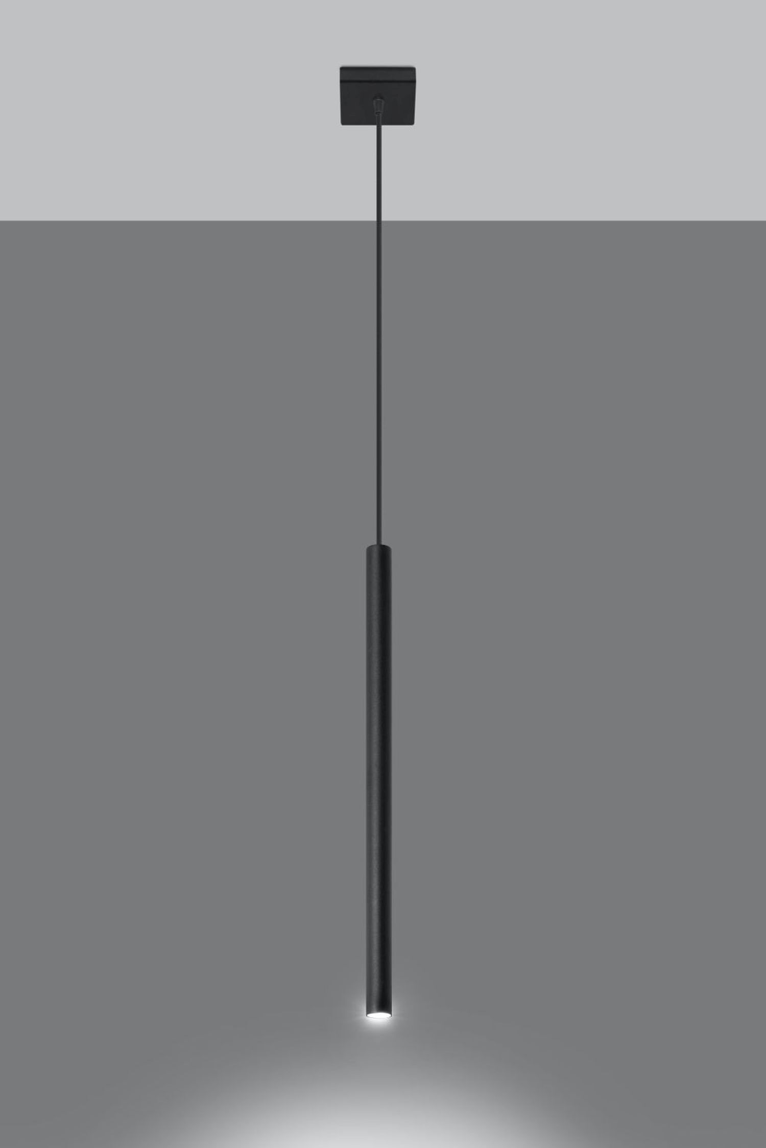 Pendelleuchte Schwarz Metall Ø2,5cm schmal G9 PETERA