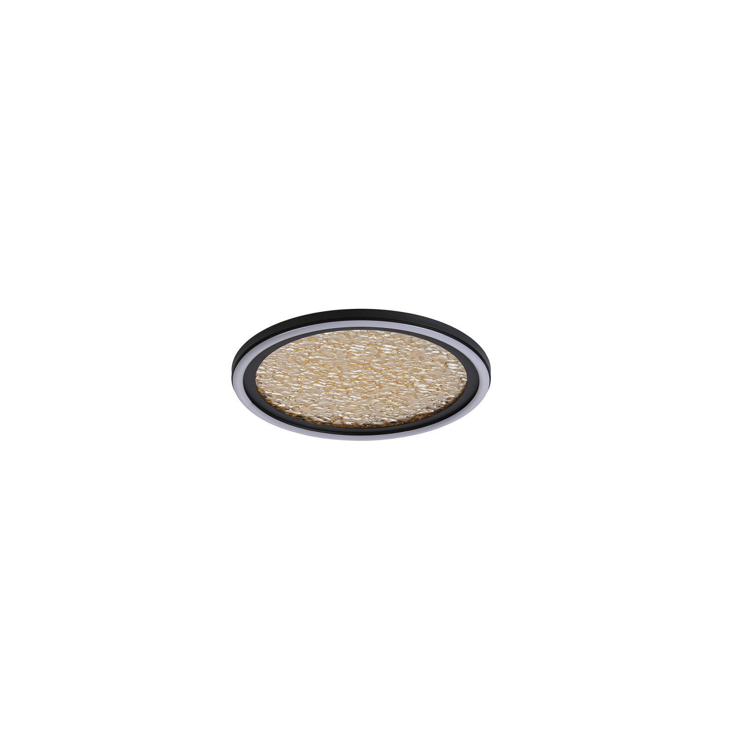 LED Deckenlampe in Schwarz Gold Metall 21 W Ø30 cm rund