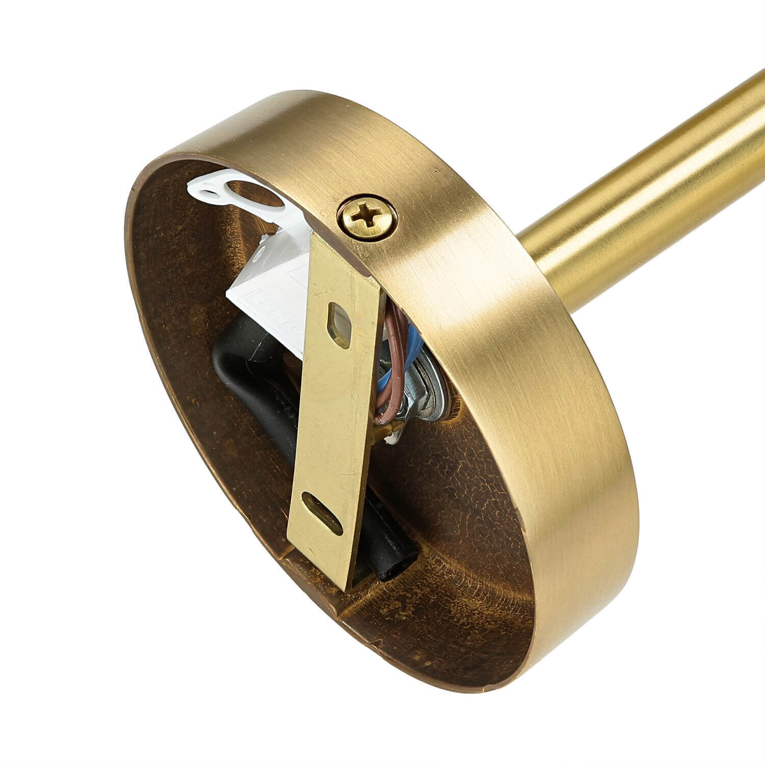 Wandleuchte MUSA Messing Glas in Bronze hell Weiß Bronze