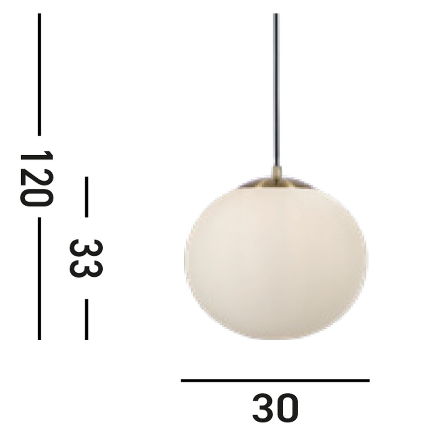 Wohnliche Hängelampe Glas Metall in Messing Weiß Ø30 cm