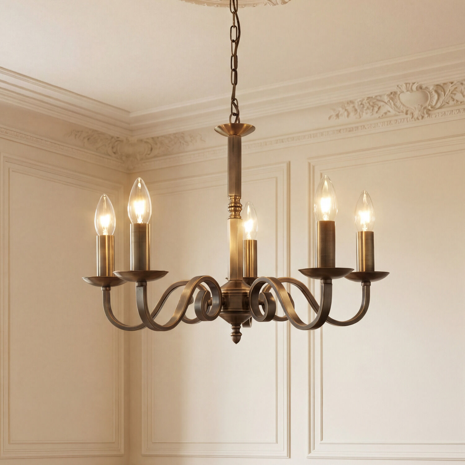 Hängeleuchte rustikal 5-flmg.