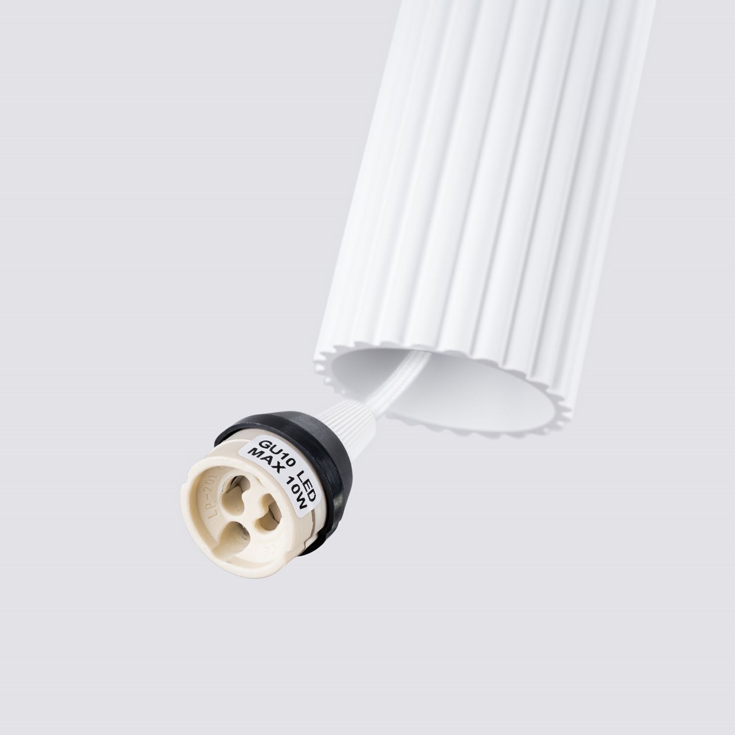 Pendelleuchte Weiß GU10 schmal Ø 8 cm aus Aluminium Modern