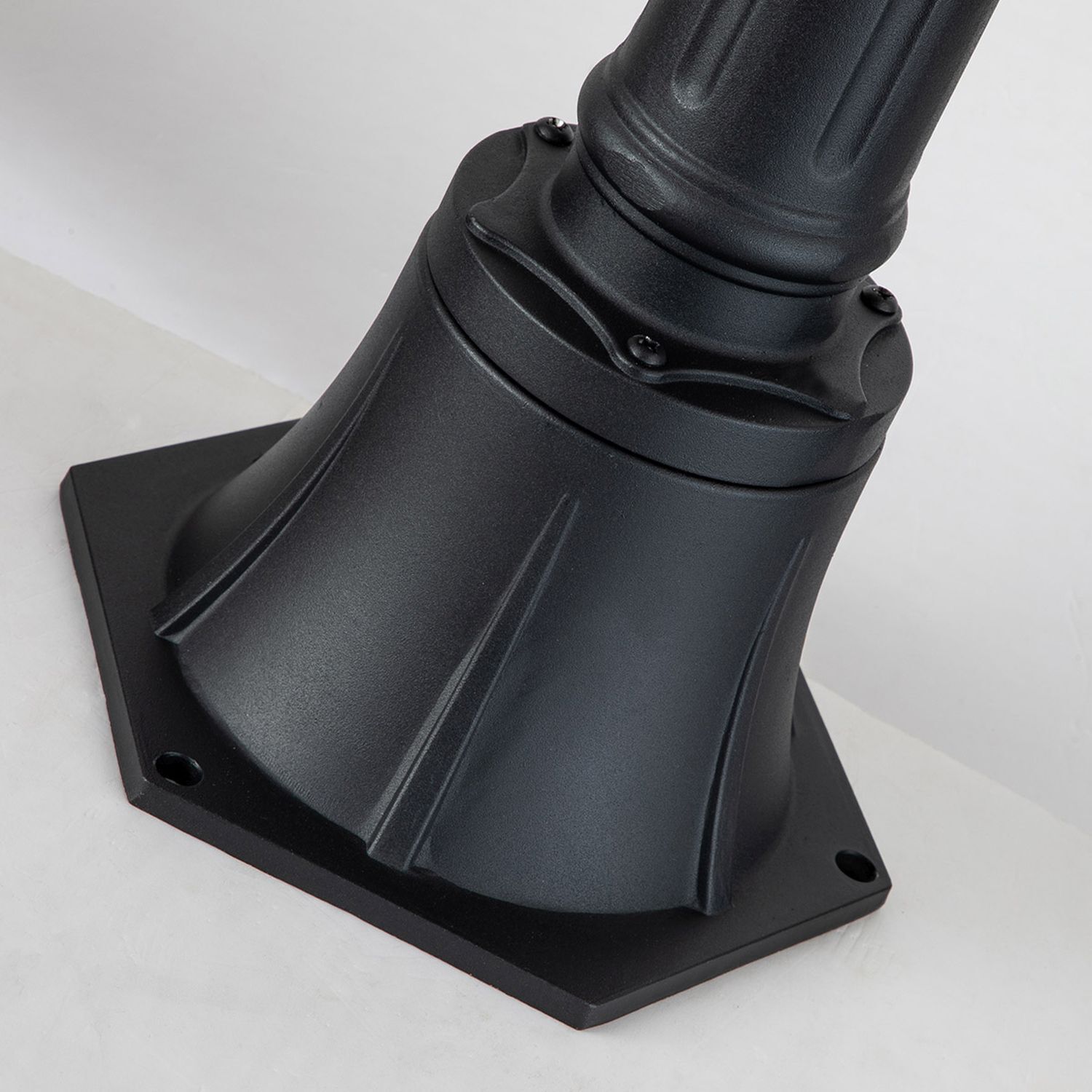 Stehleuchte außen Aluminium Glas IP44 115 cm Schwarz Garten