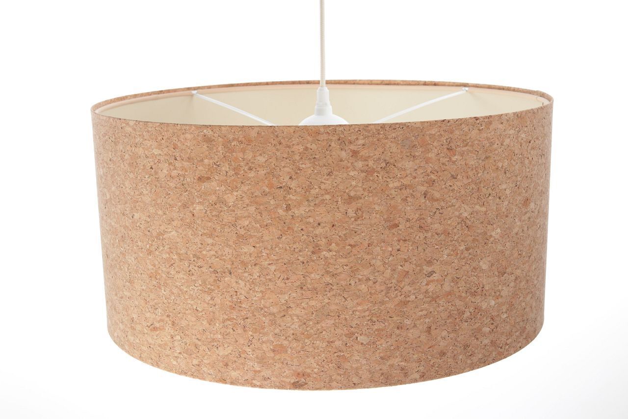 Pendelleuchte Natur Weiß E27 Ø 30 cm Kork Modern