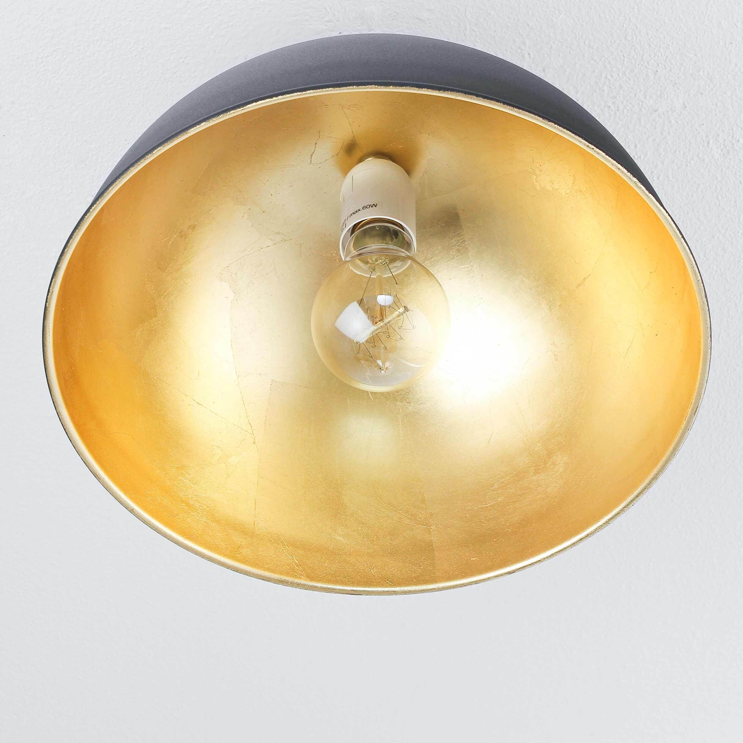 Moderne runde Deckenlampe Schwarz
