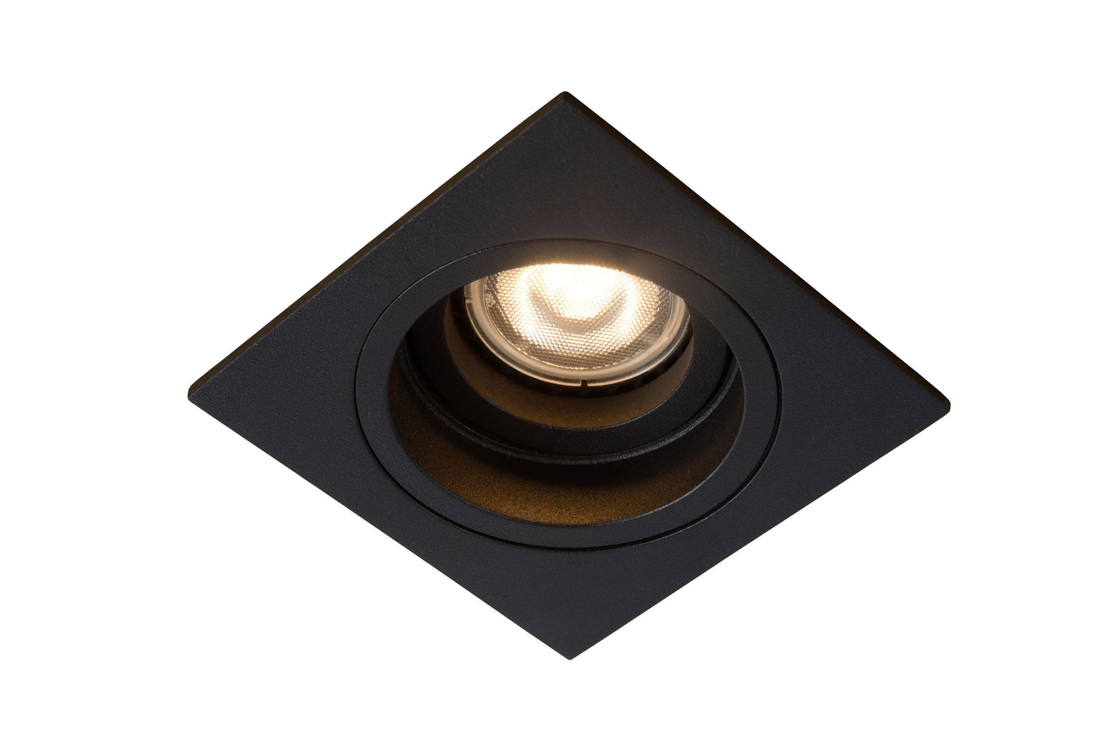 Einbauleuchte, quadratischer Rahmen, Spotlight, Downlight, schwarze Leuchte