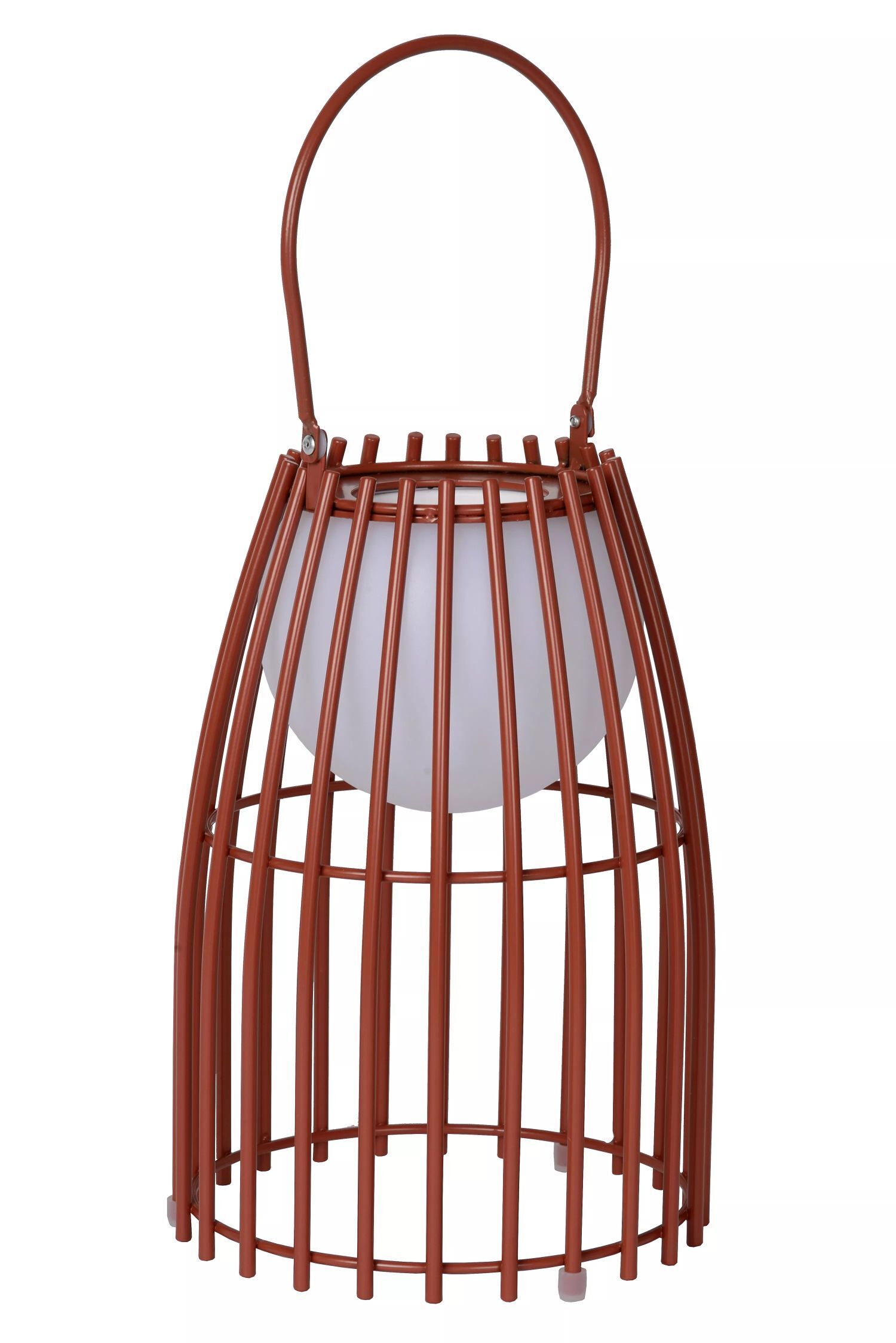 LED Akku Tischlampe dimmbar Rostbraun IP44 40 cm Balkon Lampe