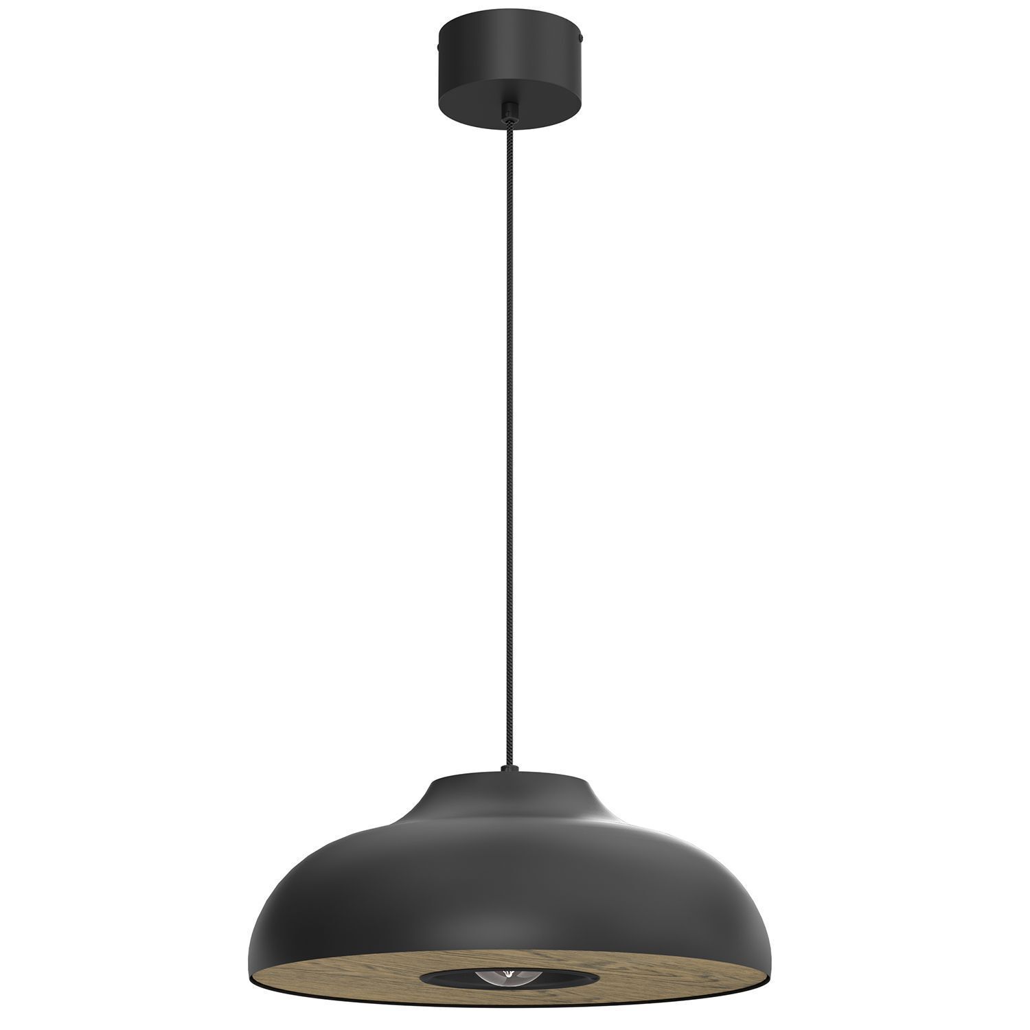 Runde Hängelampe Metall Gold Natur Ø39 cm akzentuiert