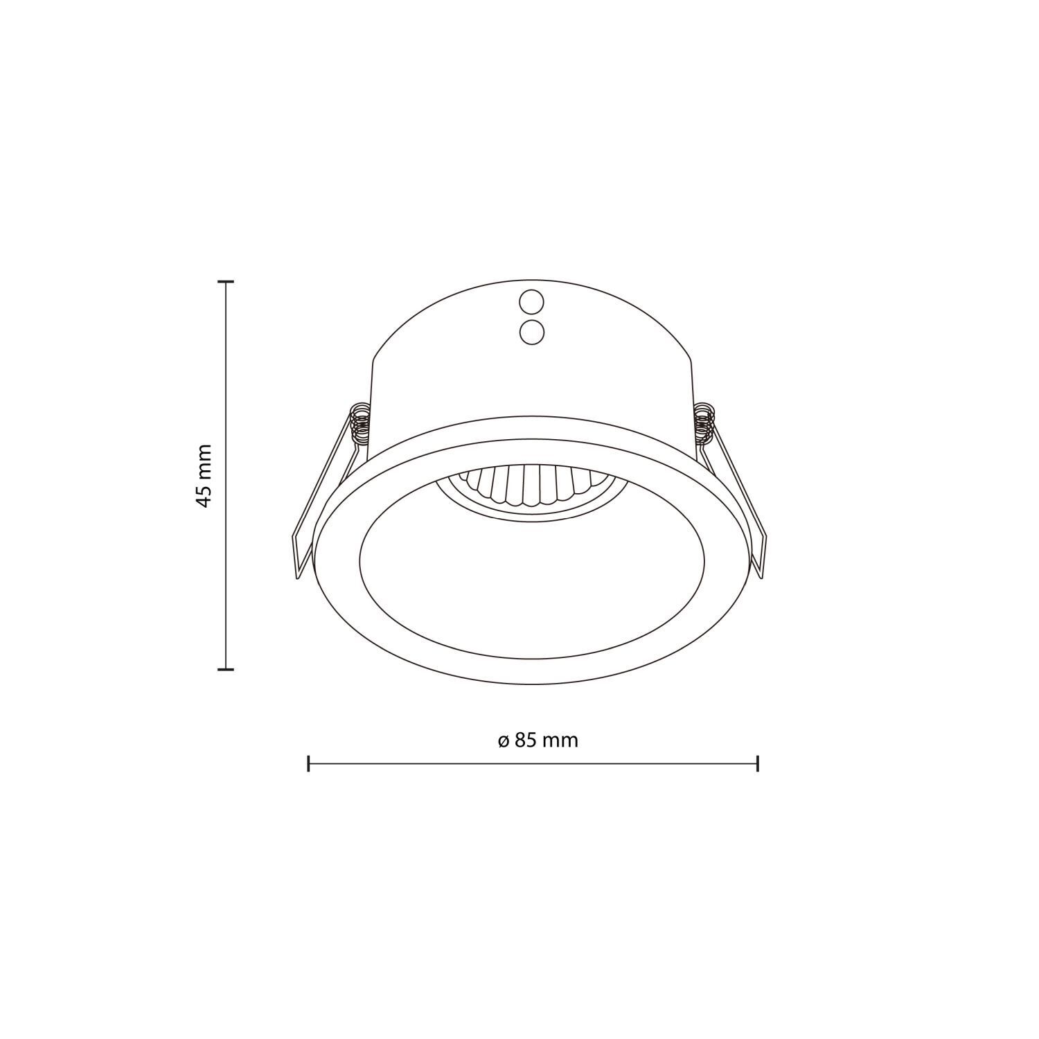 Weißer Einbaustrahler IP65 Metall Glas Ø8,5 cm rund