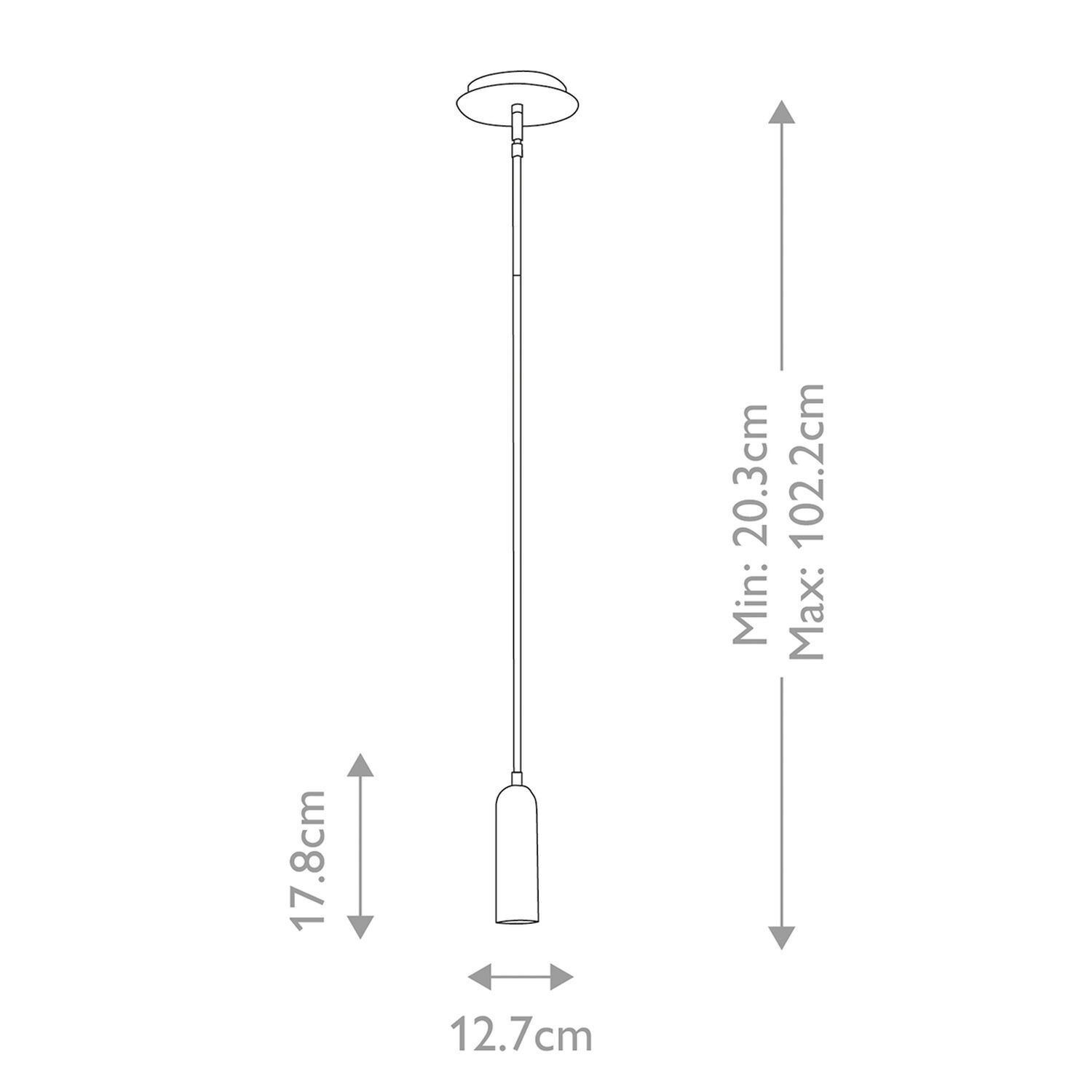 Metall Pendelleuchte LED Ø 12,7 cm in Messing antik