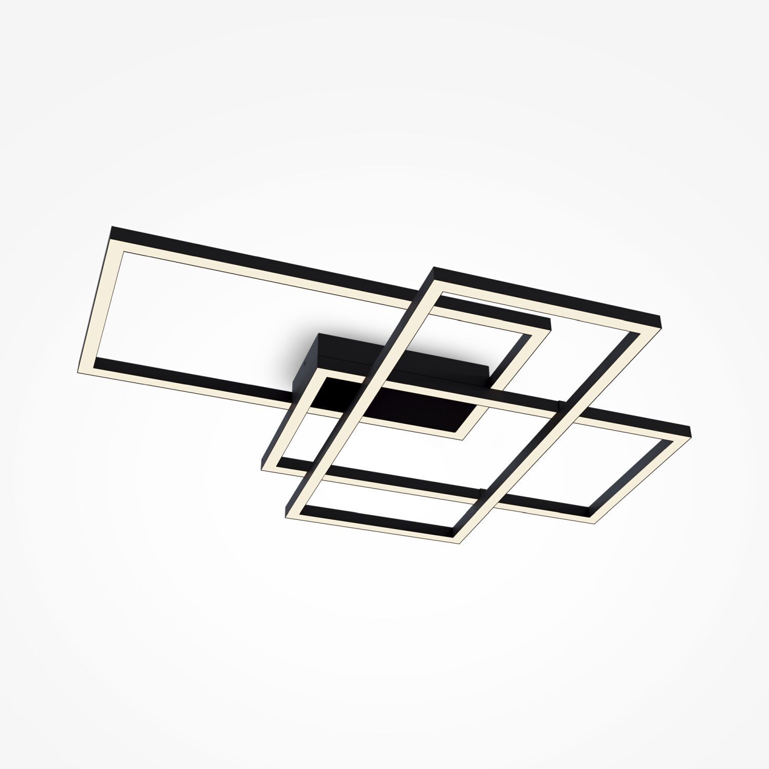 LED Deckenlampe Metall Schwarz warmweißes Licht 3000 K