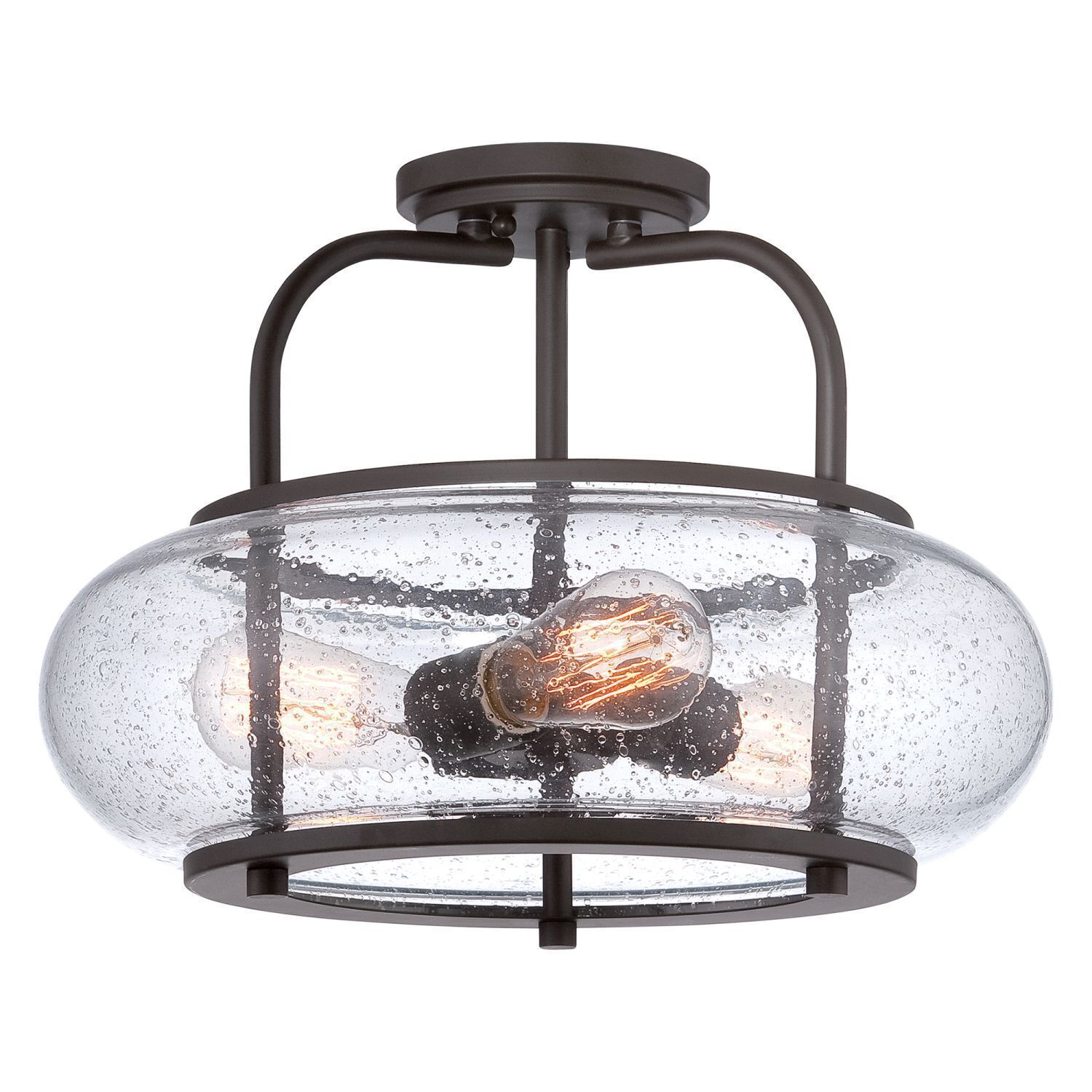 Höhenverstellbare Pendelleuchte 1-flammig – Bronze/Messing Antik, Mit Glockenschirm Aus Glas
