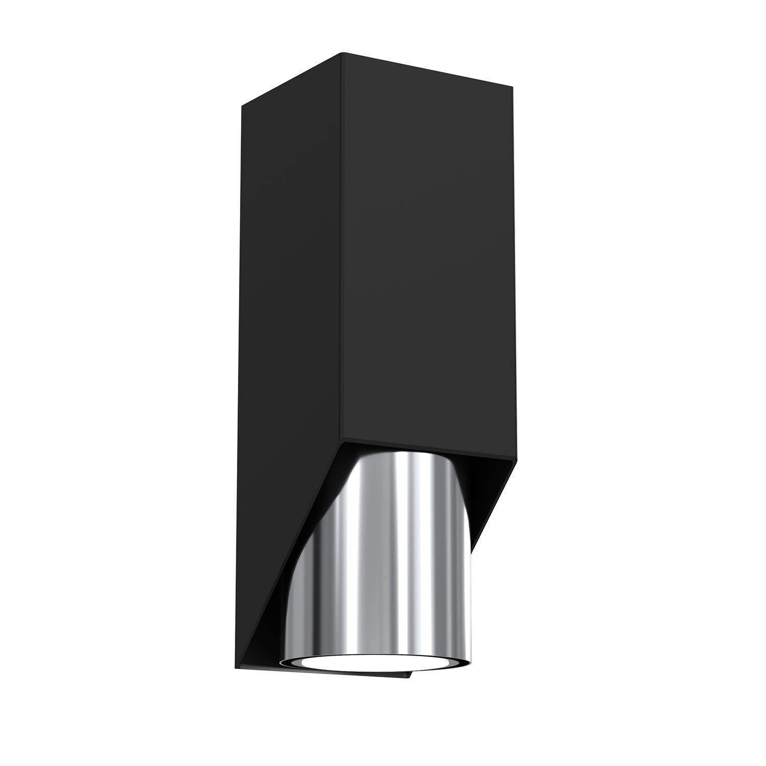 Wandlampe in Schwarz Chrom GU10 stilvoll akzentuiert