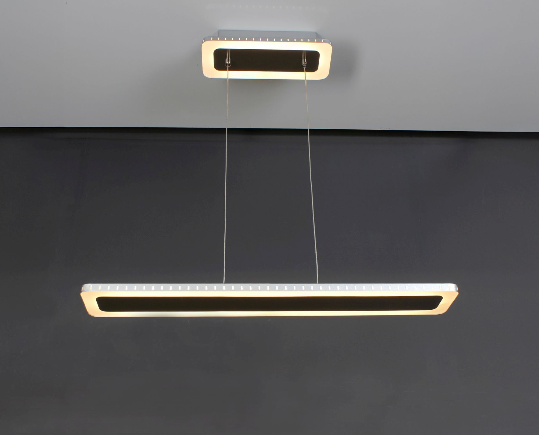 LED Pendelleuchte Aluminium Edelstahl Schwarz 3000 K