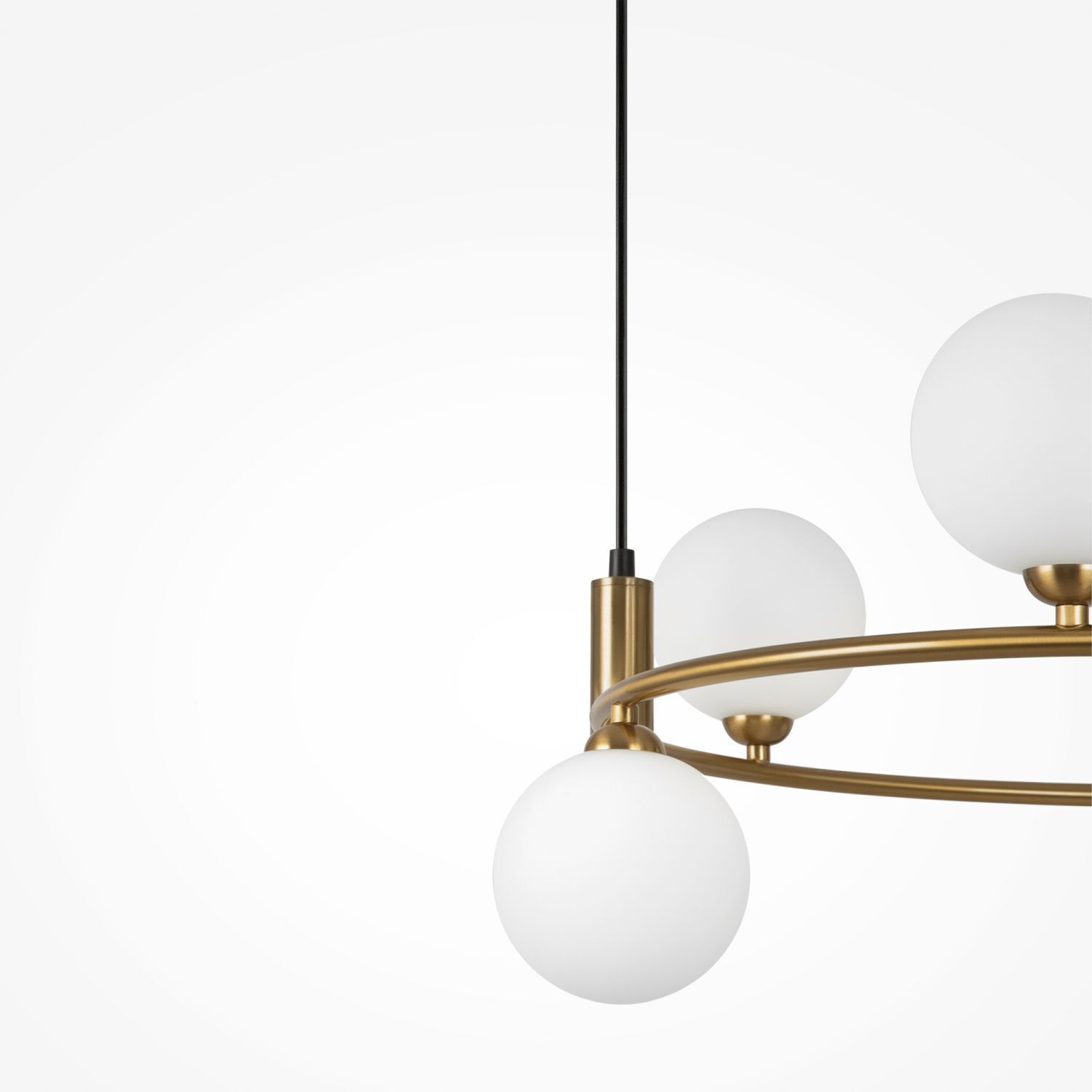 Pendelleuchte Metall Glas G9 58 cm breit H: max. 178 cm