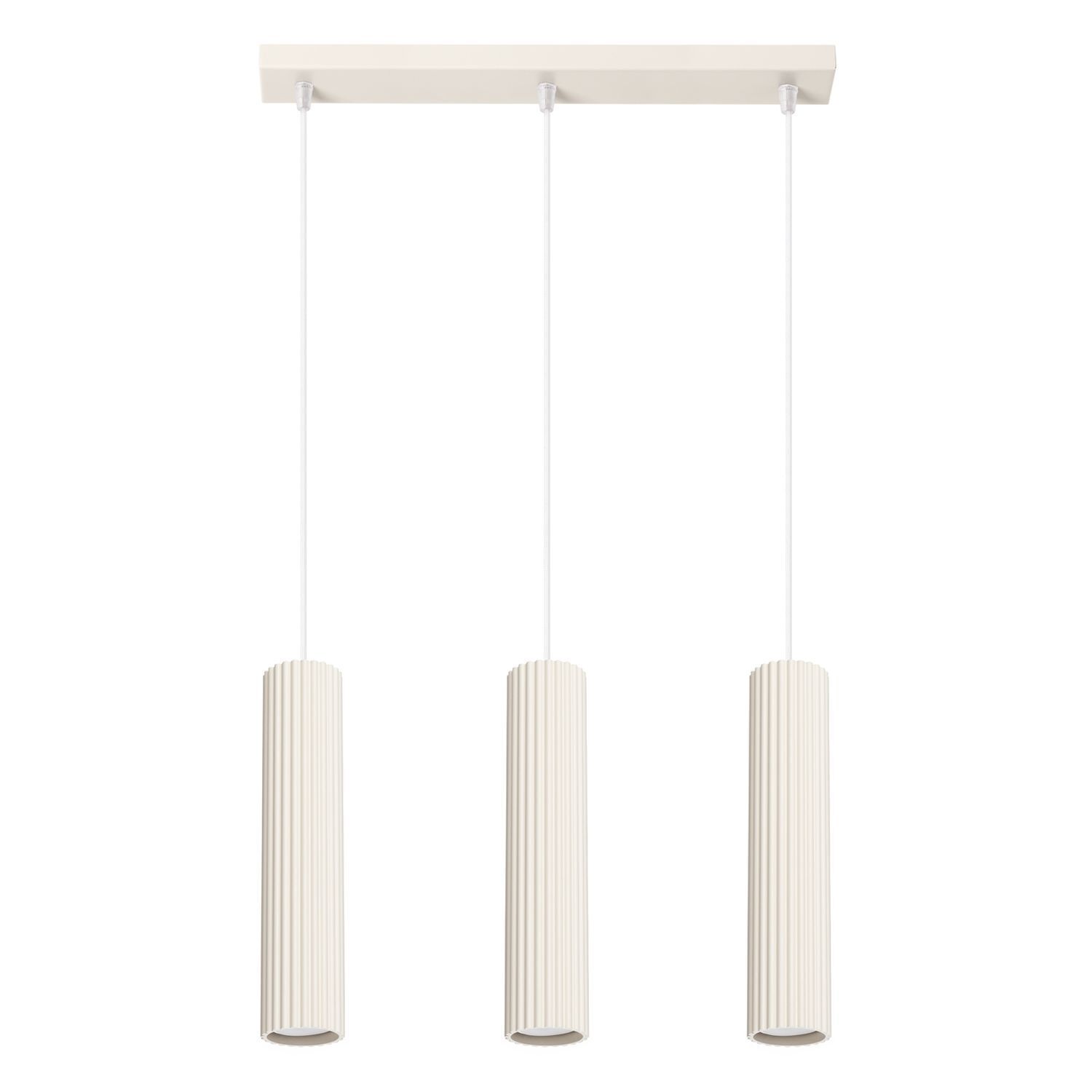 Pendelleuchte 3-flammig GU10 B: 45 cm in Creme Modern