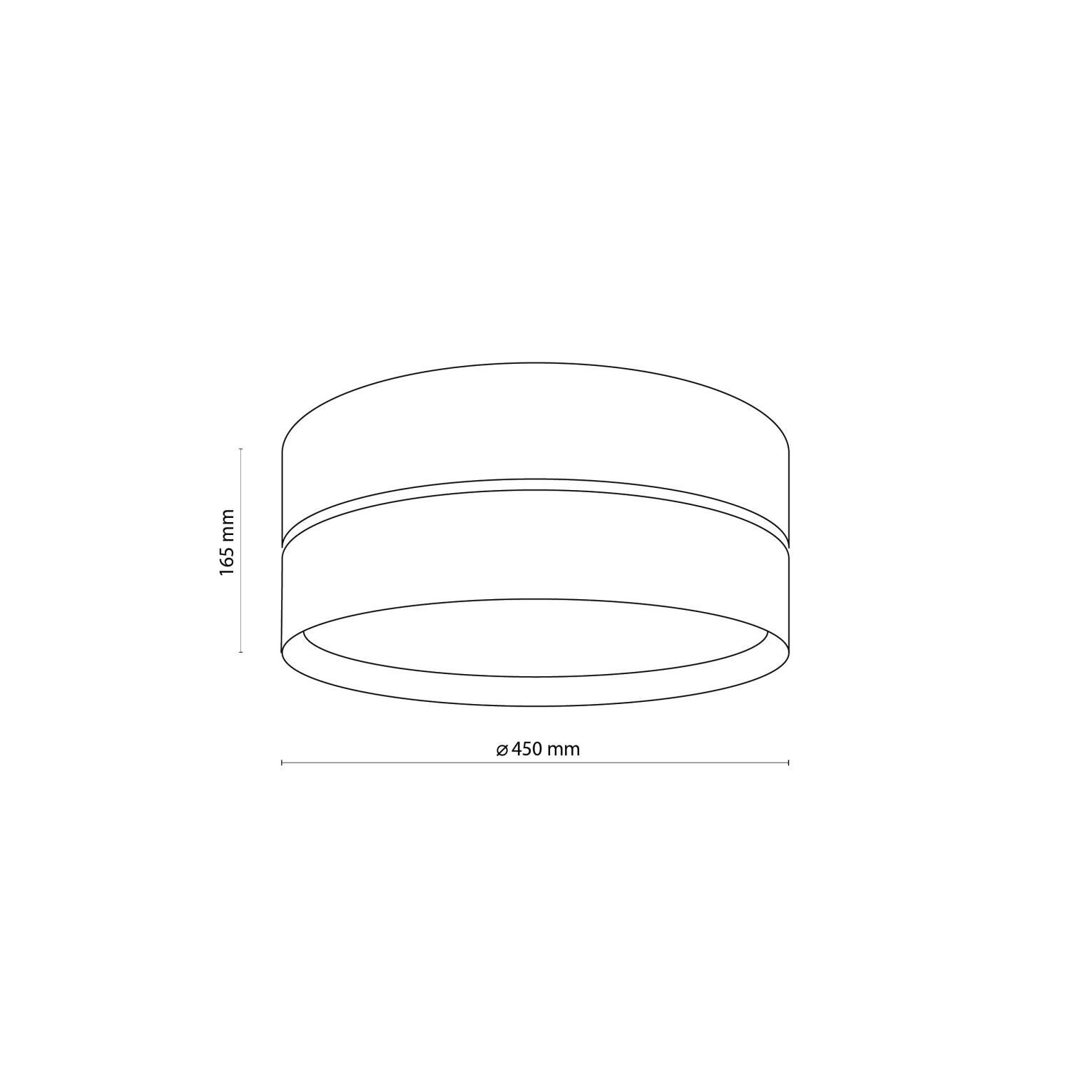 Deckenlampe Schwarz Gold blendarm 3x E27 rund Ø 45 cm